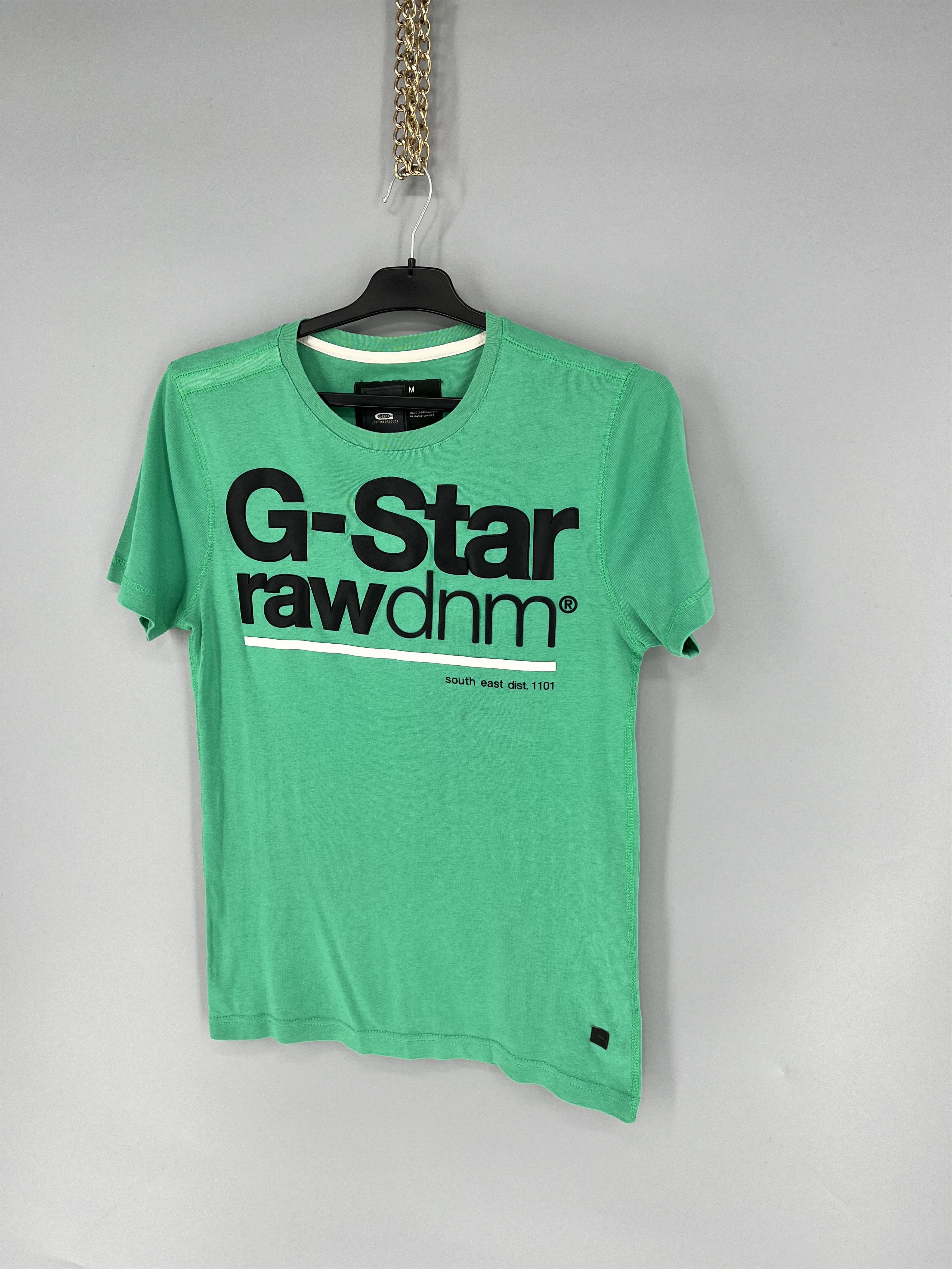 G-Star Vintage G-Star Raw T-Shirt Green Big Centre Logo Size m Size US M / EU 48-50 / 2 - 3 Thumbnail