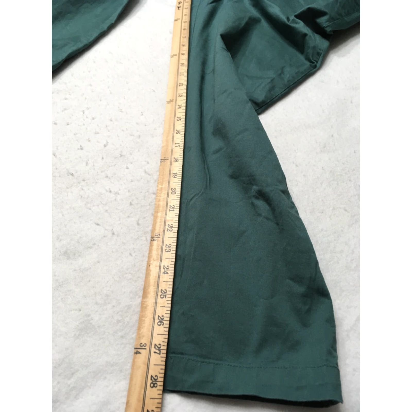Vintage A New Day Pleated Straight Leg Women's M Green Pants Size 32" / US 10 / IT 46 - 4 Thumbnail