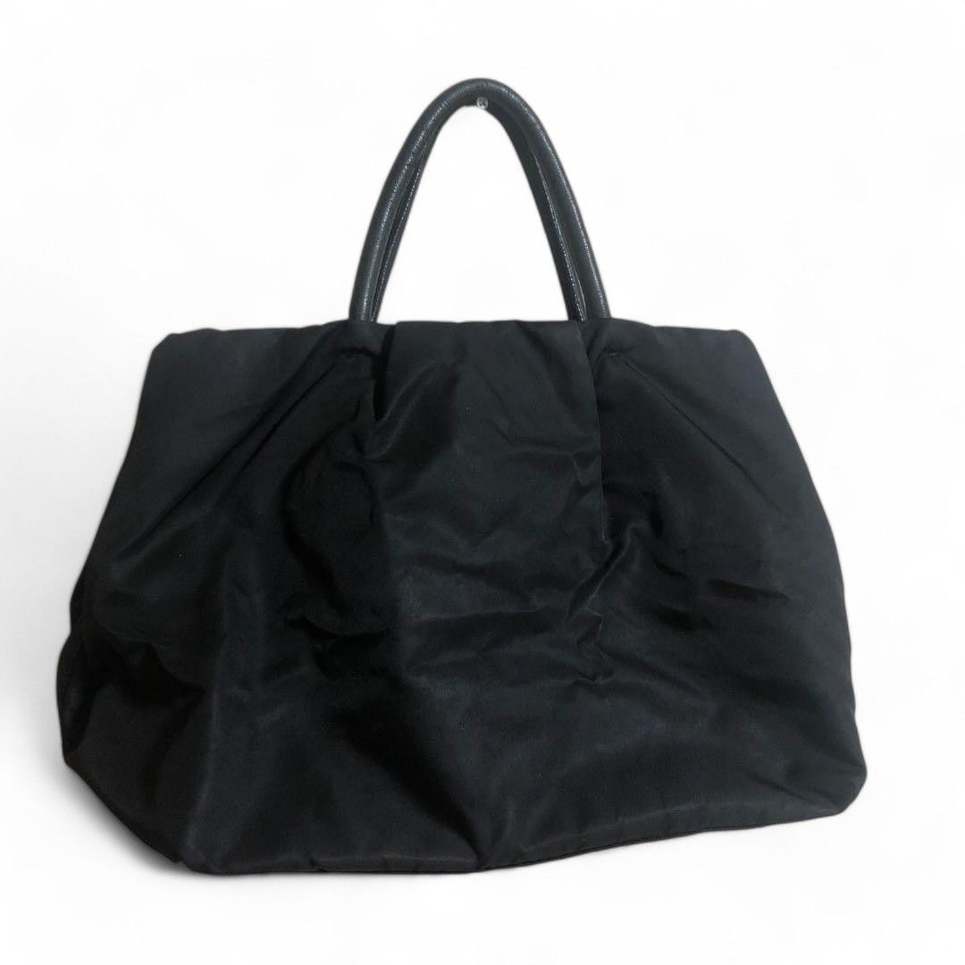 Prada Prada - Ribbon Leather Handbag Black Tote Bag Shoulder Size ONE SIZE - 2 Thumbnail