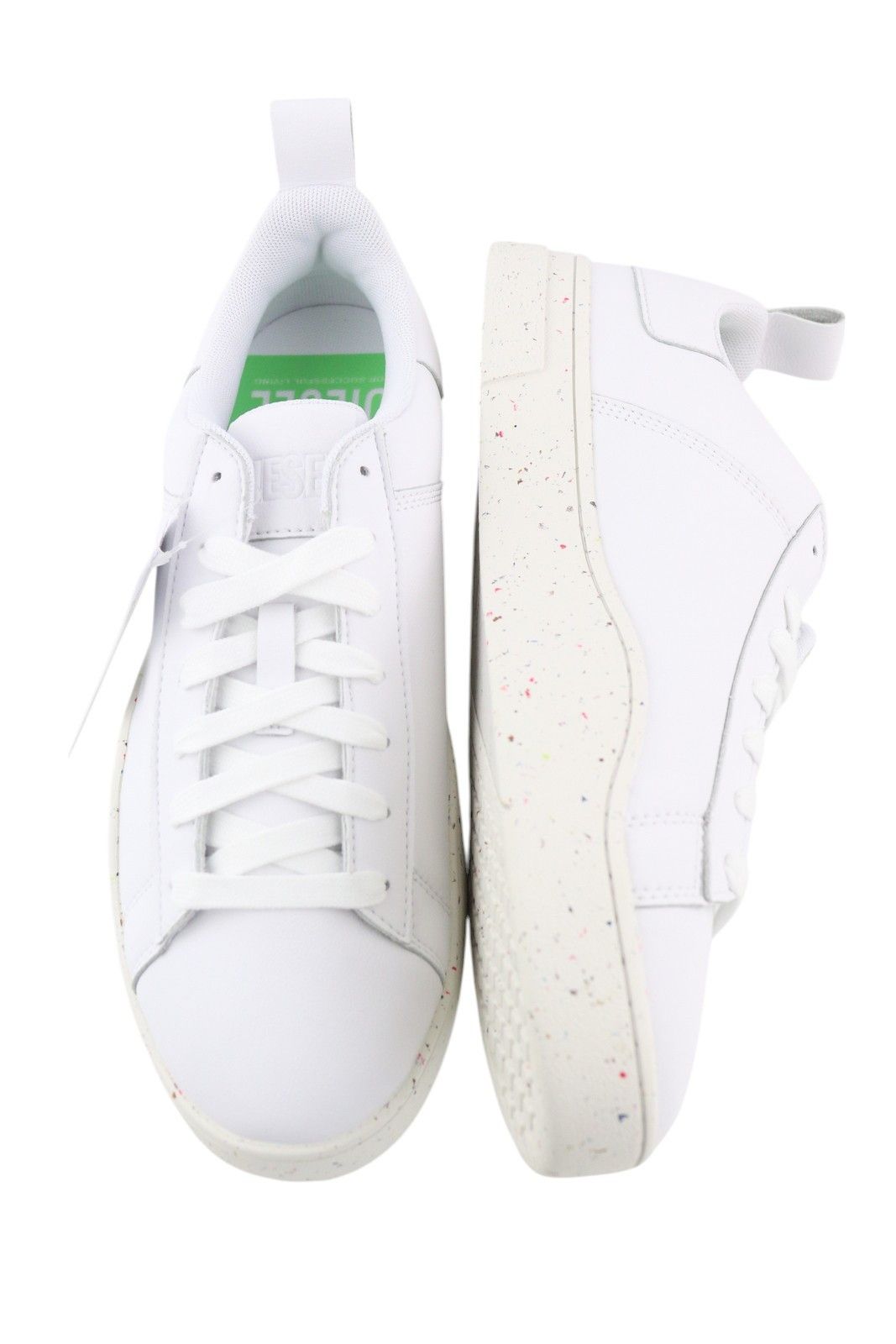 Diesel S-CLEVER LOW LACE EU45 White Leather 41518 Size US 12 / EU 45 - 4 Thumbnail