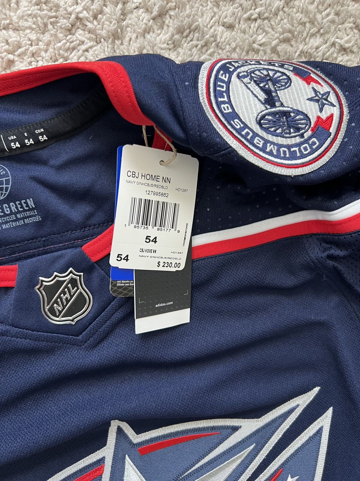 Adidas Adidas NHL Seth Jones Authentic Columbus Blue Jackets Jersey Size US XL / EU 56 / 4 - 5 Thumbnail