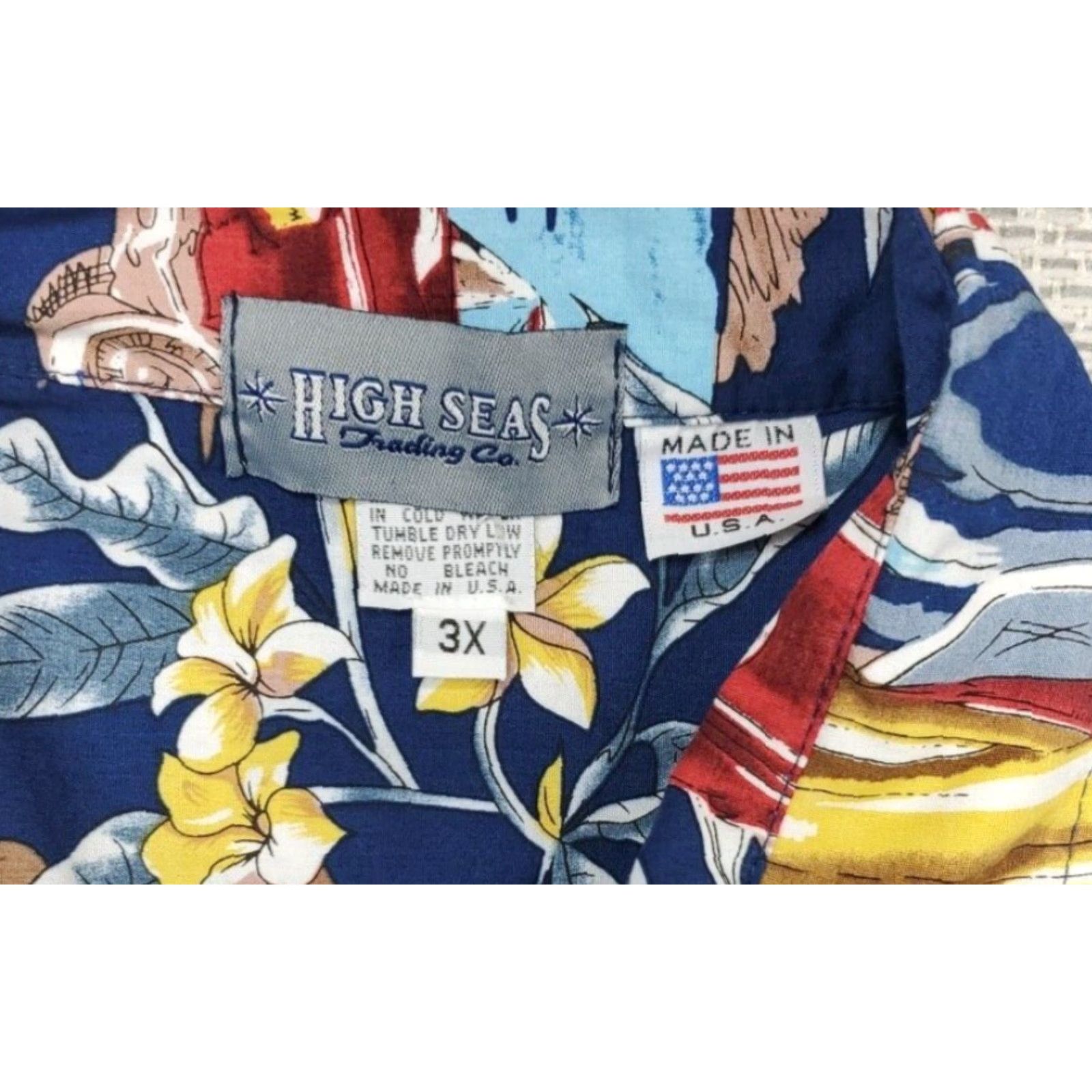 Vintage VINTAGE High Seas Trading Co Shirt Mens 3XL USA Mels Cafe Malibu Corvette Nomad Casual Camp Shirt Button-Up Short Sleeve Washington? Size US XXL / EU 58 / 5 - 4 Thumbnail