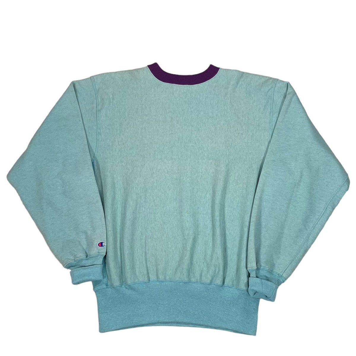 Champion VTG Champion Reverse Blue Purple Elbow Patch Sweatshirt Size US XL / EU 56 / 4 - 7 Thumbnail