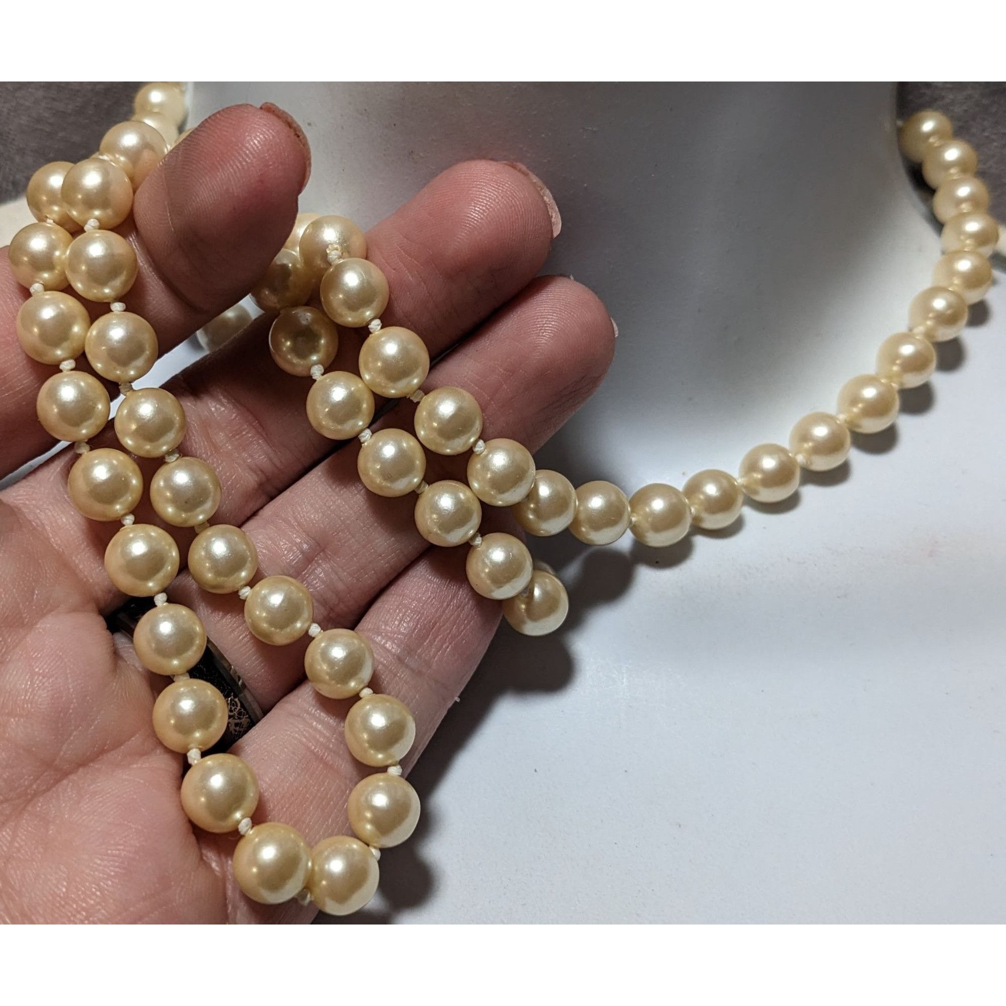 Other Vintage Glam Cream Faux Pearl Beaded Necklace Size ONE SIZE - 2 Thumbnail