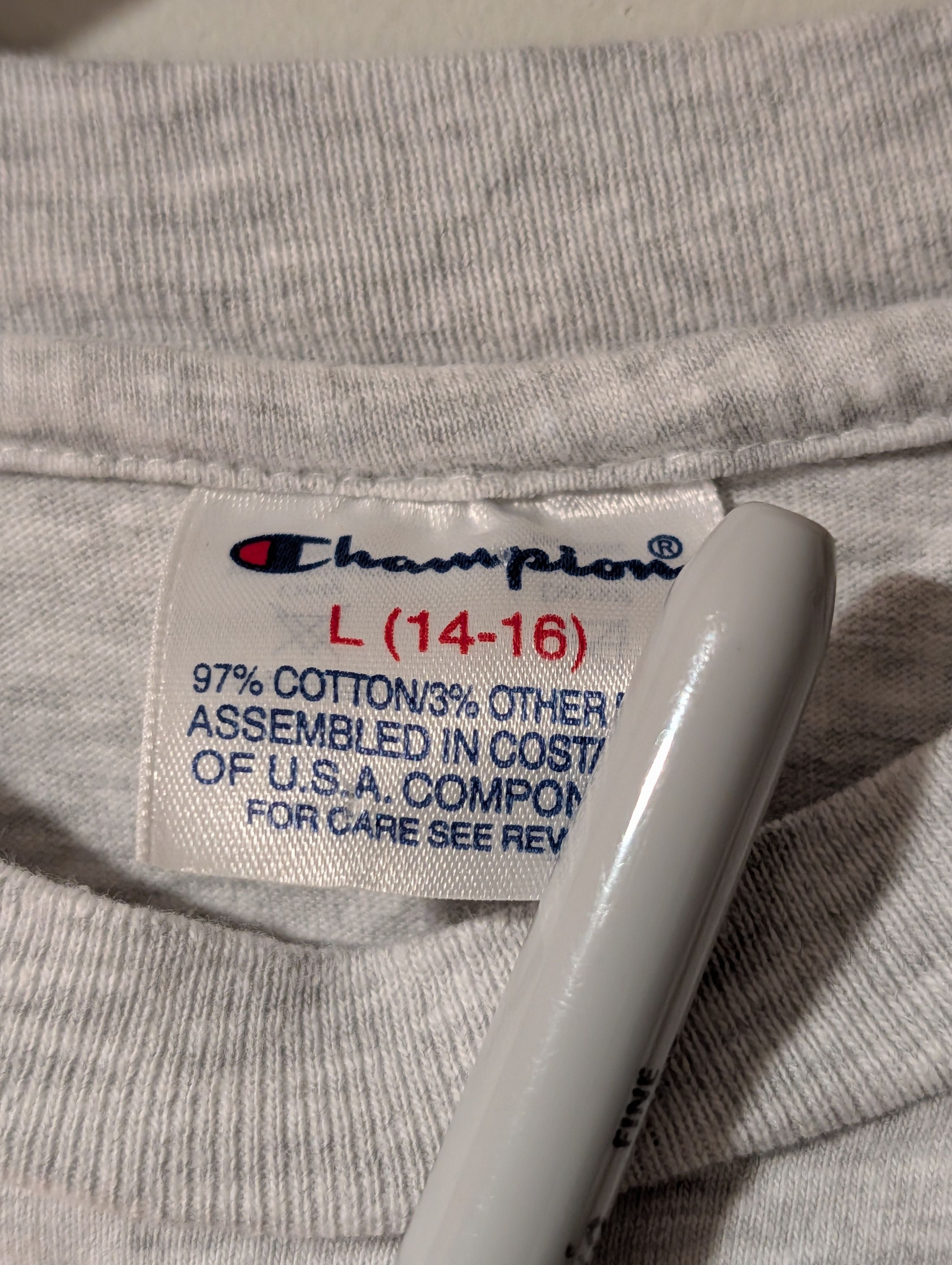 Champion Vintage 90s Champion USA 100 Atlanta Youth Large T-Shirt Size US L / EU 52-54 / 3 - 3 Thumbnail