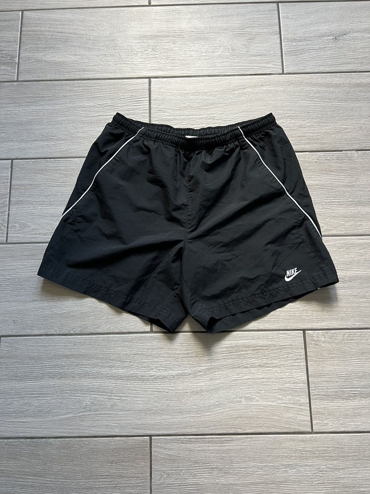 Nike Nike Vintage Shorts 90s Y2K Drill Black Size US 32 / EU 48 - 1 Thumbnail