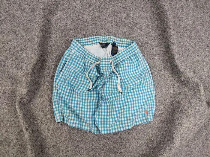 Polo Ralph Lauren Vintage Polo Ralph Lauren Blue checkered Cotton Blend Shorts Size US 32 / EU 48 - 1 Thumbnail