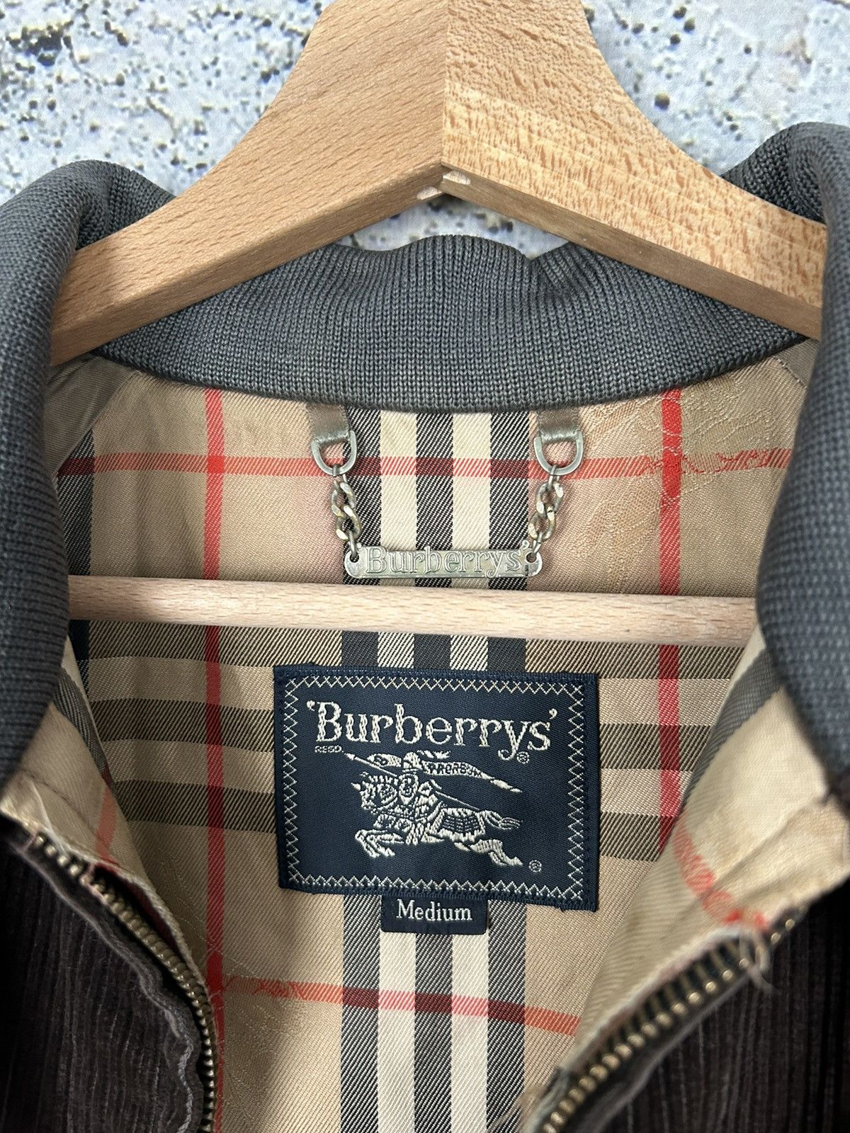 Burberry Vintage Burberrys 90s Corduroy Brown Bomber Jacket Rare Size US M / EU 48-50 / 2 - 9 Thumbnail