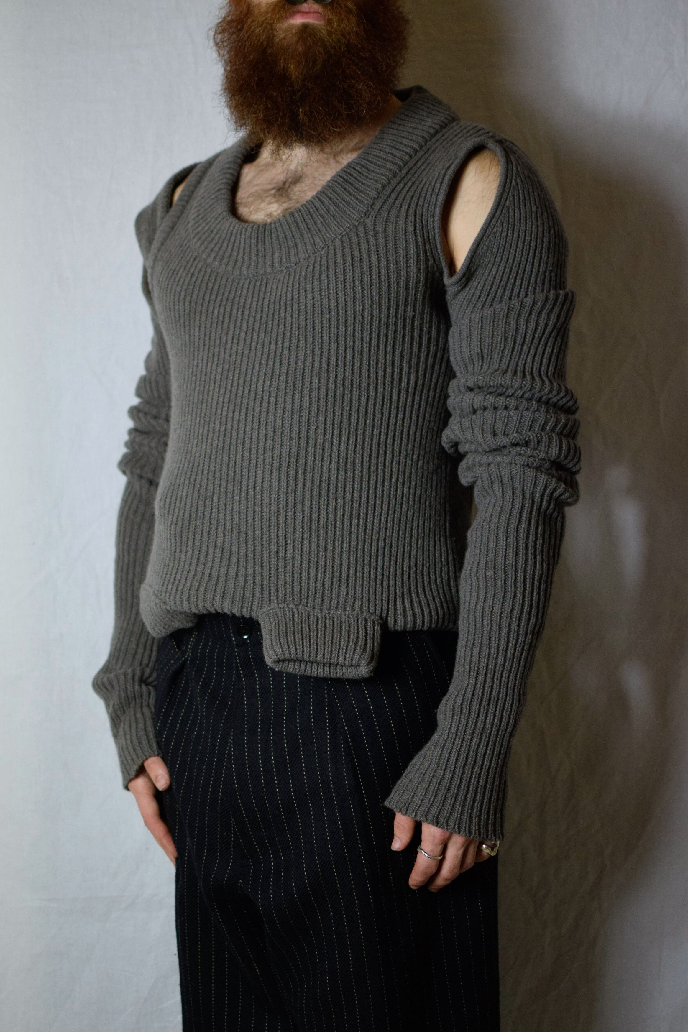 Rick Owens Rick Owens AW21 Banana Sweater - RR02A5608-WSBR Size US L / EU 52-54 / 3 - 4 Thumbnail