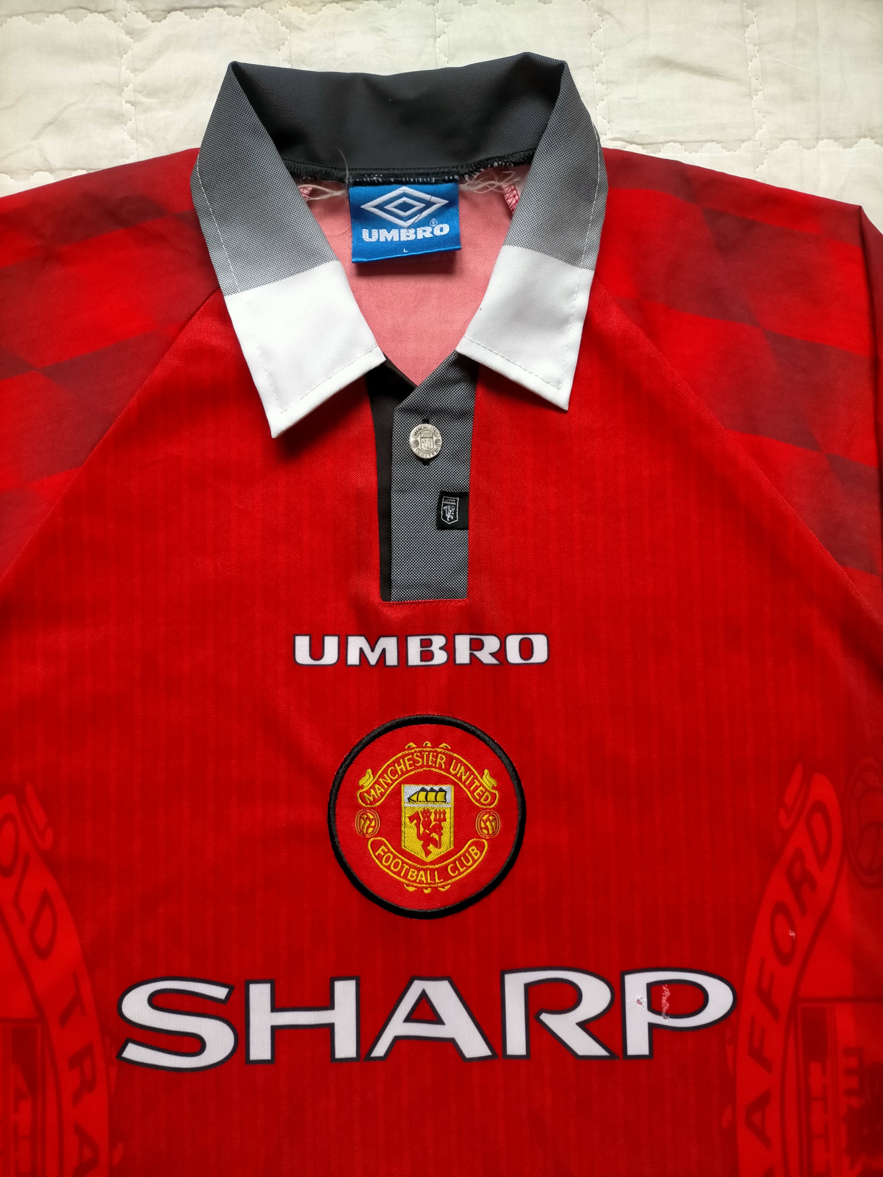 Umbro Vintage 1996-98 Manchester united Long sleeve Jersey Size US L / EU 52-54 / 3 - 8 Thumbnail