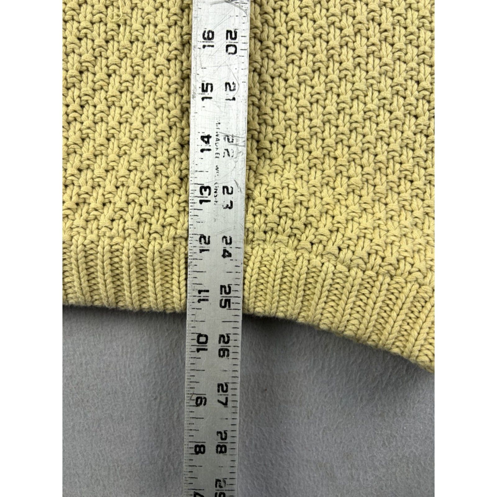 Vintage VINTAGE The J. Peterman Company Sweater Vest Mens L Green Chunky-Knit Cotton V-Neck 90s Mens Size US L / EU 52-54 / 3 - 8 Thumbnail