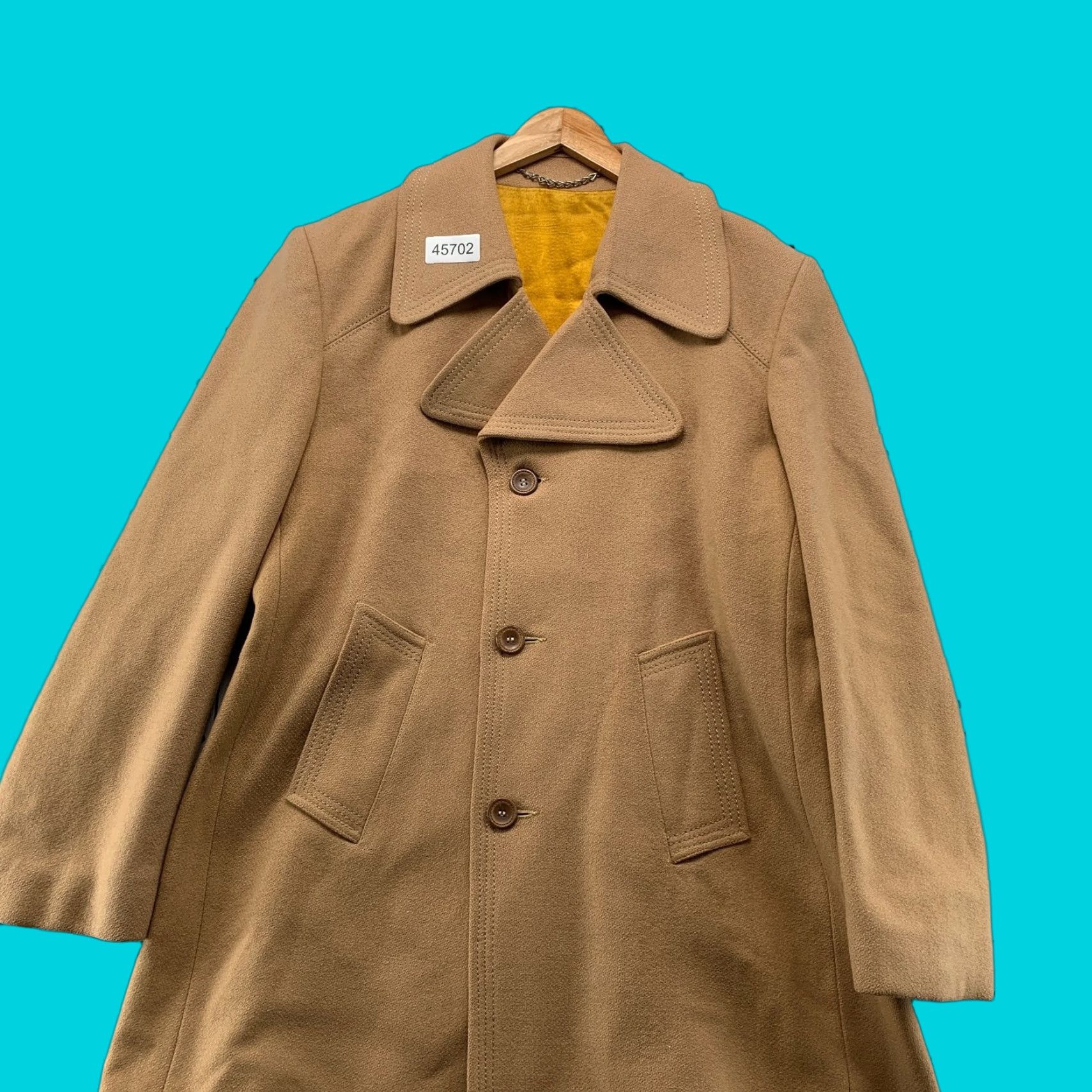 Marlboro VINTAGE Silver Cloud Coat Mens 40 Tan Marlboro Man Wool Blend Overcoat Coat Size US XXS / EU 40 - 1 Thumbnail