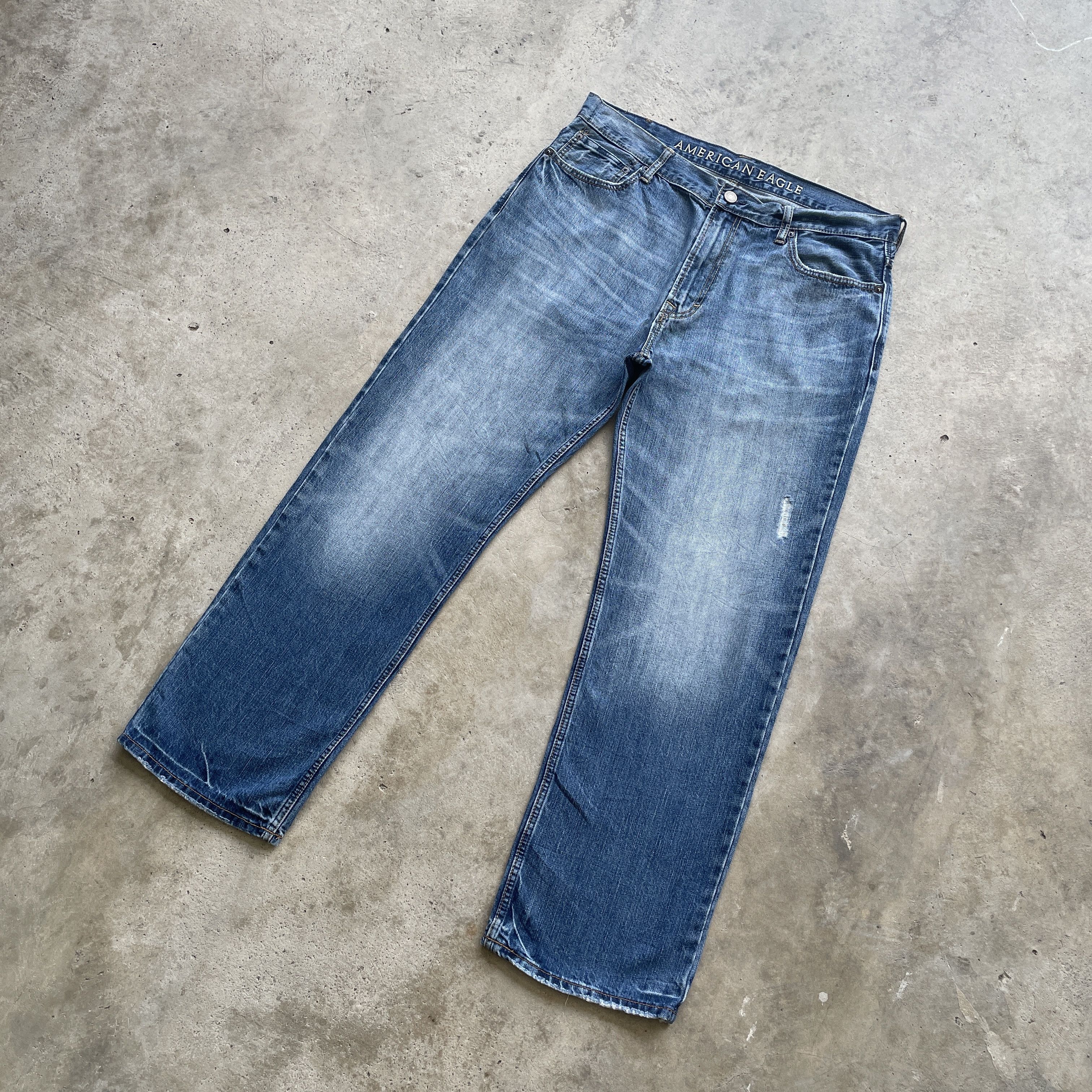 American Eagle Outfitters × Jean VINTAGE AMERICAN EAGLE FADED JEANS BAGGY DENIM PANTS W38 Size US 38 / EU 54 - 1 Thumbnail