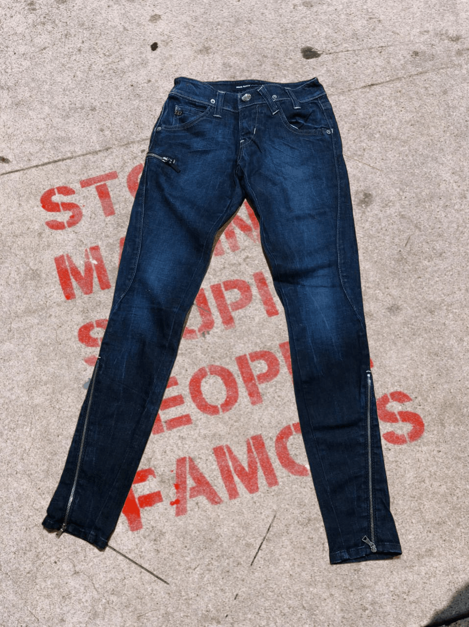 Miss Sixty Vintage Y2K Miss Sixty Low Rise Bottom Zip Jeans Size 23" - 1 Thumbnail