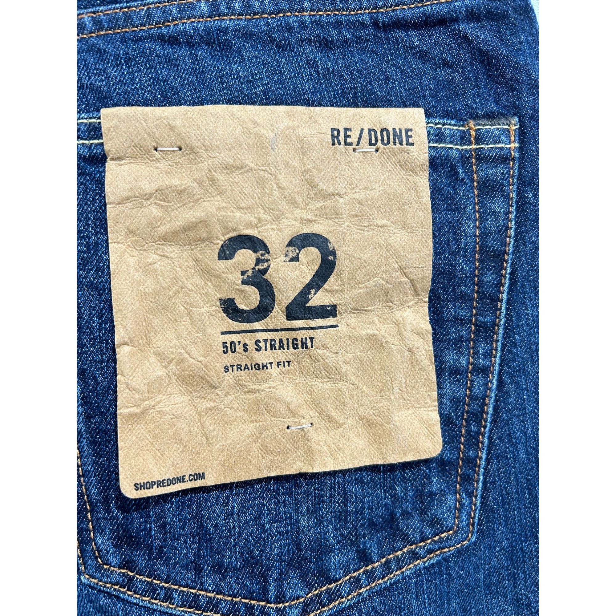 RE/DONE $295 NWT RE/DONE 1 YEAR WEAR 50s STRAIGHT JEANS SZ 32 Size US 32 / EU 48 - 4 Thumbnail