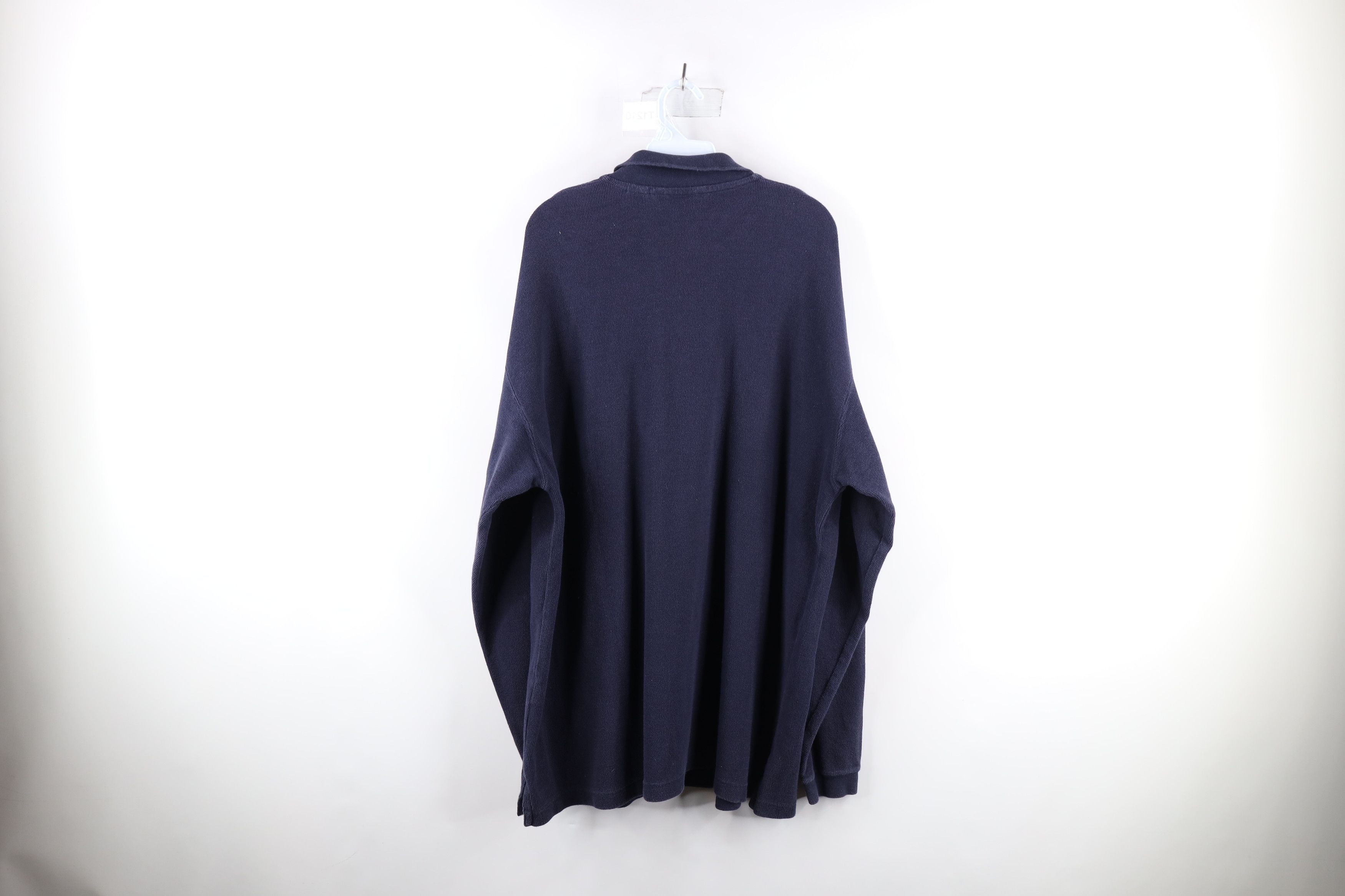 Eddie Bauer × Vintage Vintage 90s Eddie Bauer Waffle Knit Long Sleeve Polo Shirt Size US XL / EU 56 / 4 - 6 Thumbnail