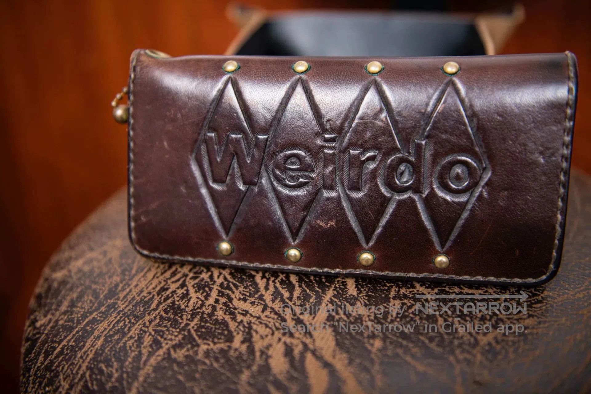 Japanese Brand Brown Leather Wallet with Zip Closure. Size ONE SIZE - 1 Thumbnail