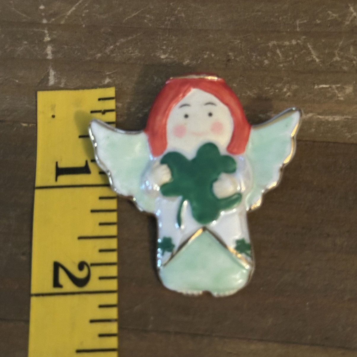 Vintage Vintage porcelain Irish angel brooch Size ONE SIZE - 2 Thumbnail