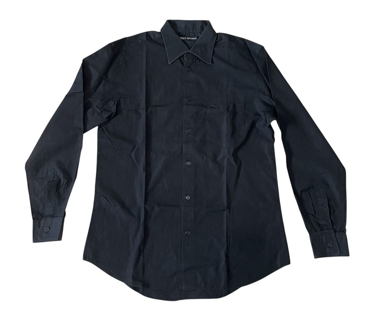 Issey Miyake Vintage issey miyake wide collar black button up shirt Size US M / EU 48-50 / 2 - 1 Thumbnail