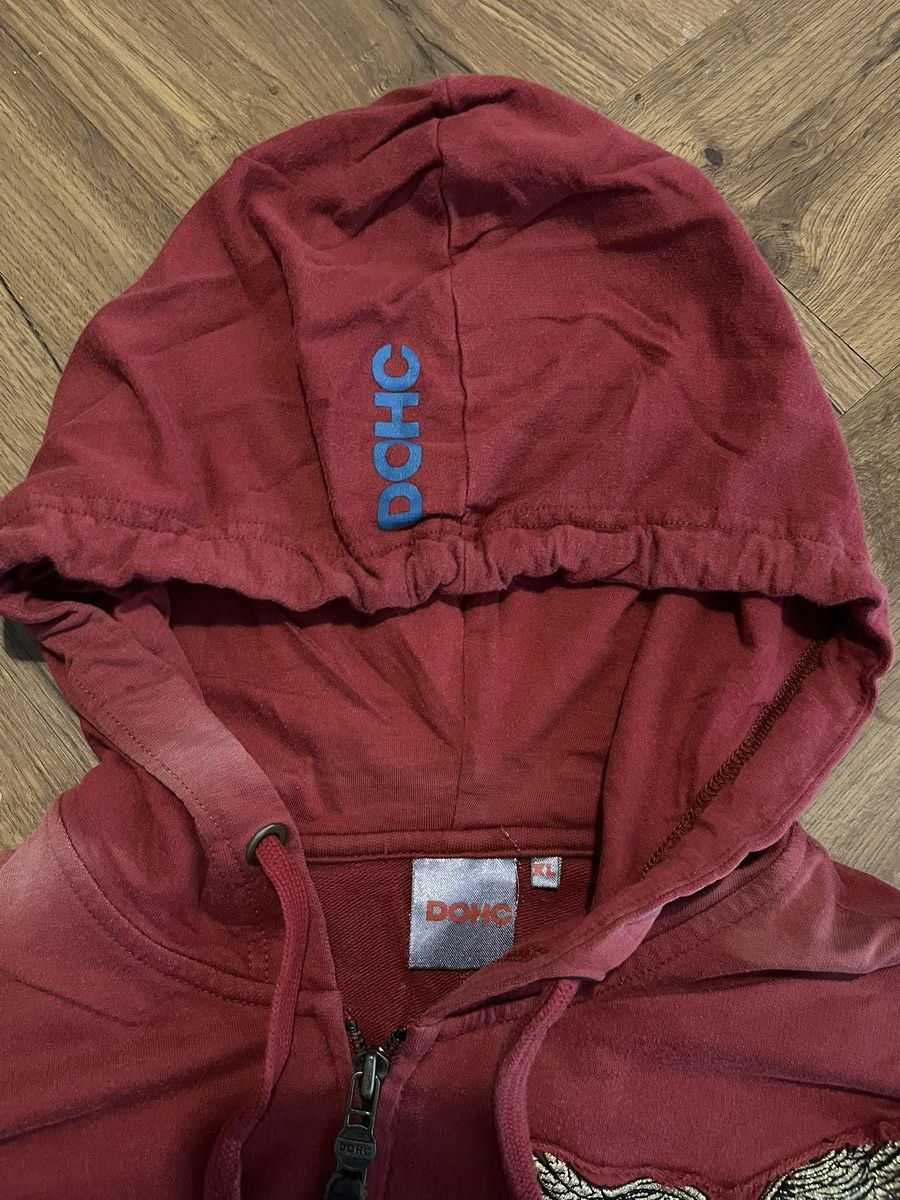 Vivienne Westwood Red Embroidered Zip Hoodie – Y2K Gothic Rose Graphic Size US XL / EU 56 / 4 - 10 Thumbnail