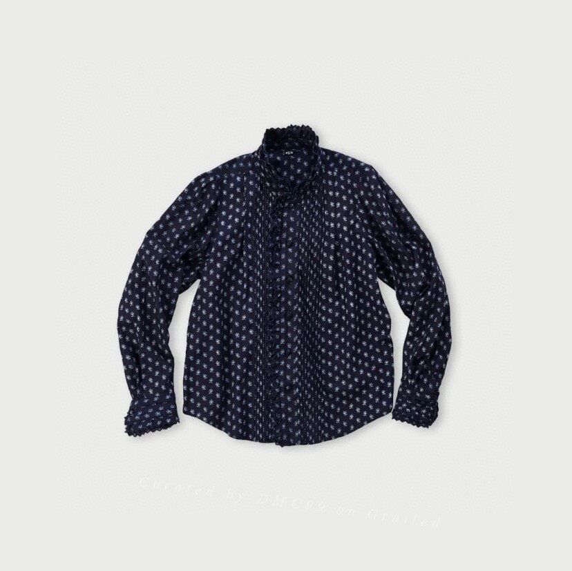 45rpm 45R Indigo Forget-Me-Not Shirt Size L / US 10 / IT 46 - 1 Thumbnail