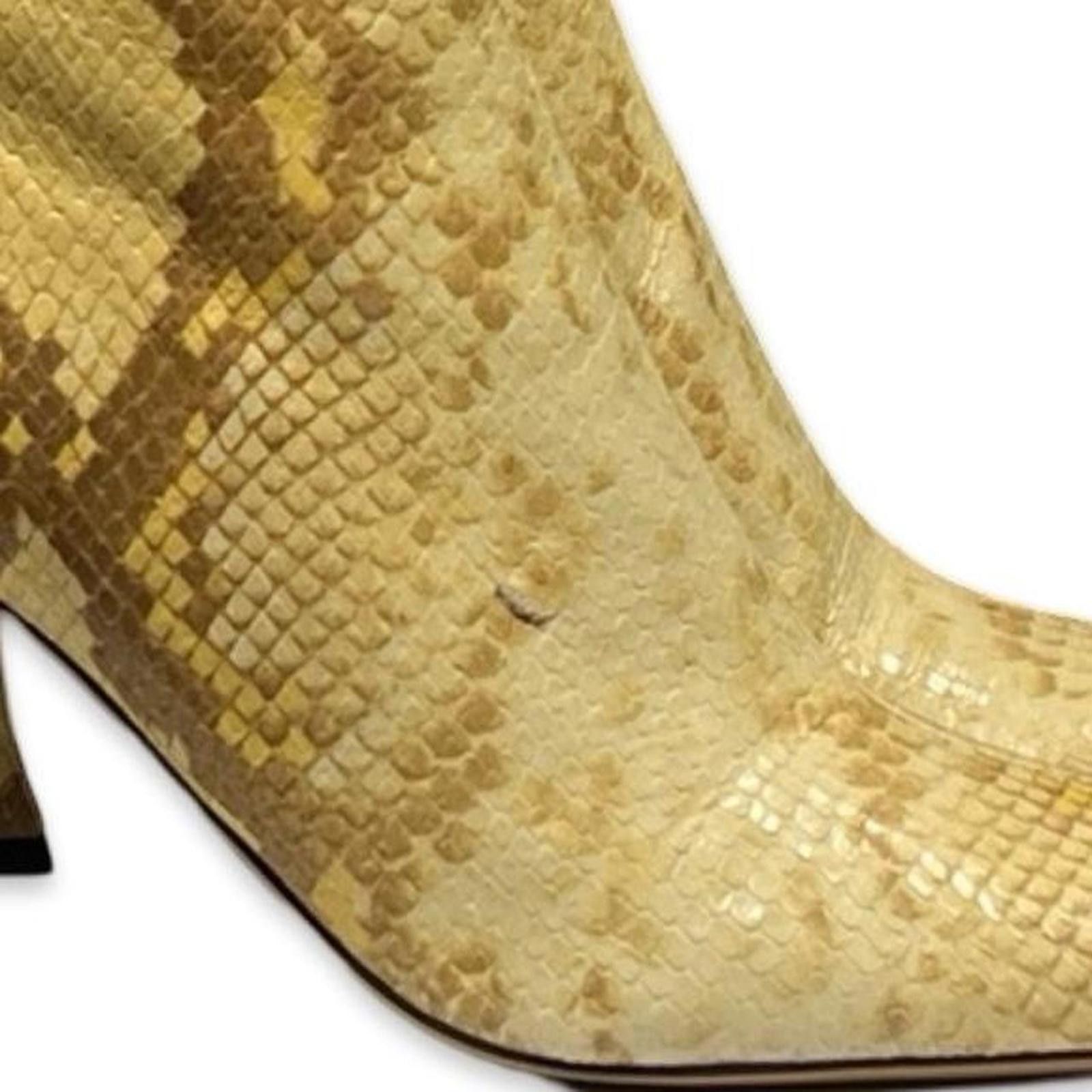 Designer Proenza Schouler Snakeskin Leather Ankle Boots Size 9 Size US 9 / IT 39 - 5 Thumbnail