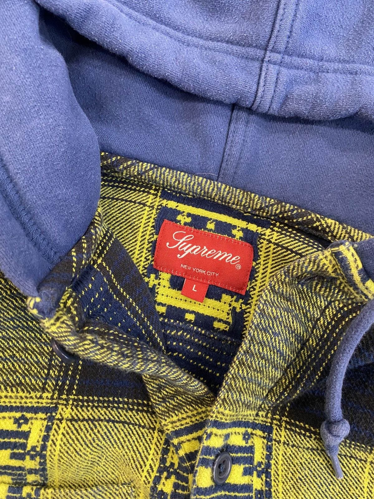 Supreme Supreme AW2020 hooded plaid flannel Size US L / EU 52-54 / 3 - 2 Thumbnail