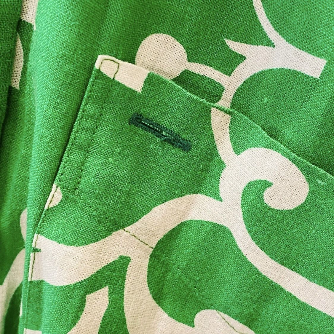 Tommy Hilfiger Tommy Hilfiger Green Hawaiian Linen Shirt M Size US M / EU 48-50 / 2 - 5 Thumbnail
