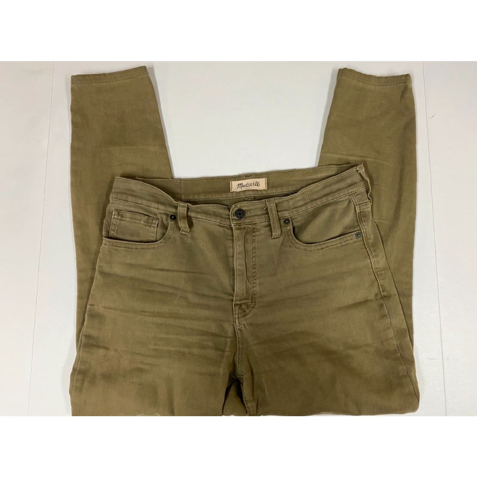 Madewell Madewell Jeans Skinny 9" High Rise Mid Rise 29 Brown Denim Women Slim Classic USA Pockets Regular Inseam 25" Zip Solid Size 29" - 2 Thumbnail