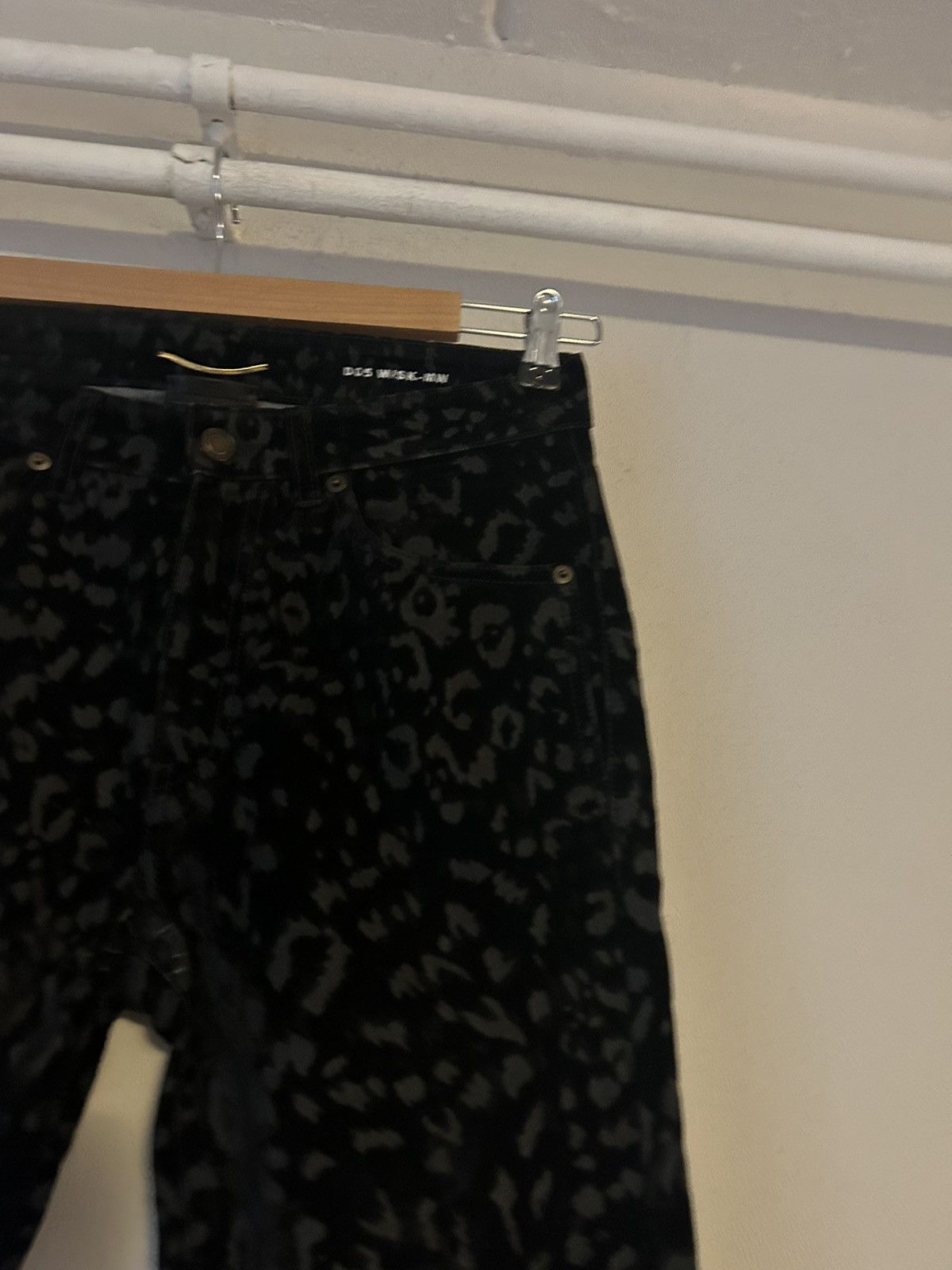 Saint Laurent Paris SS13 D05 Hedi Slimane Babycat Print Velvet Jeans Size US 29 - 5 Thumbnail