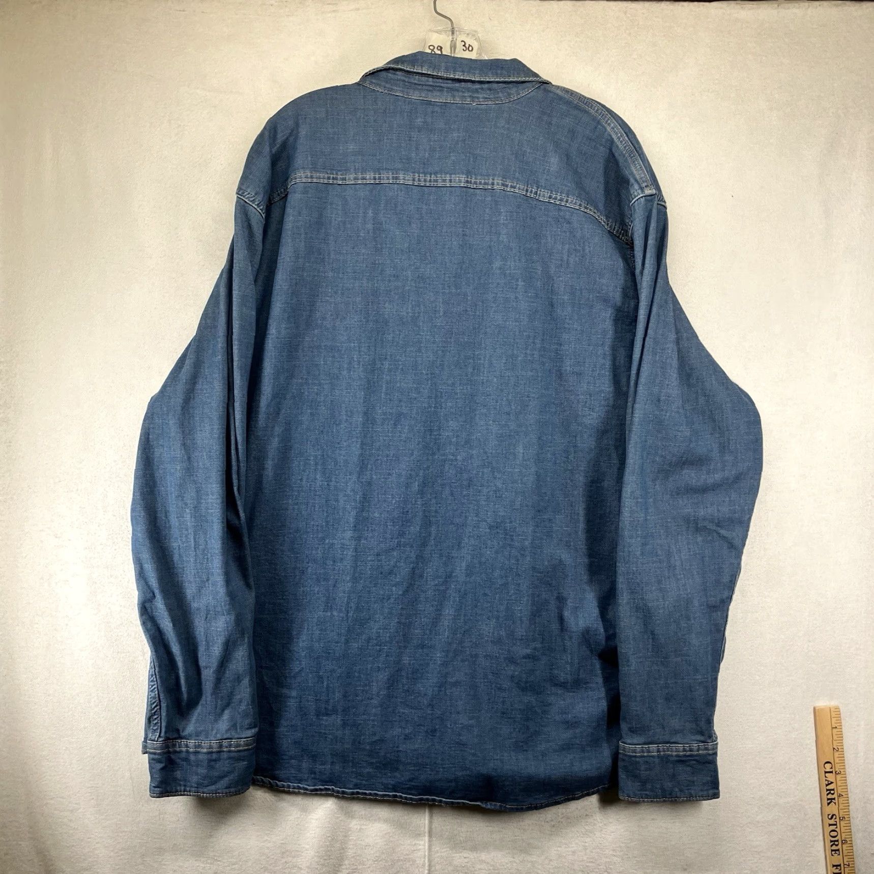 Wrangler VINTAGE Wrangler Denim Pearl Snap Western Shirt 2XL Blue Cowboy Workwear Mens Size US XXL / EU 58 / 5 - 2 Thumbnail