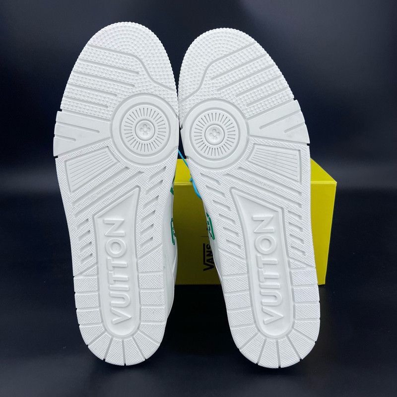 Louis Vuitton Louis Vuitton Fashion Trainer Sneakers in White Green -2508 Size US 12 / EU 45 - 4 Thumbnail
