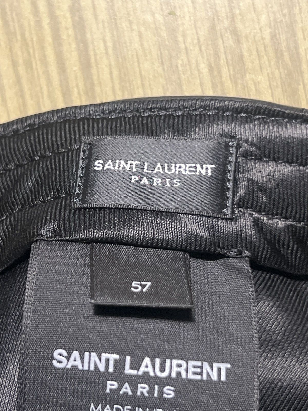 Saint Laurent Paris Cassandra Leather Cap Size ONE SIZE - 4 Thumbnail
