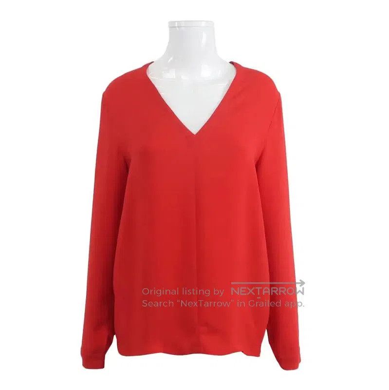 Max Mara MaxMara Red Silk Women's Shirt Size L . Size L / US 10 / IT 46 - 1 Thumbnail
