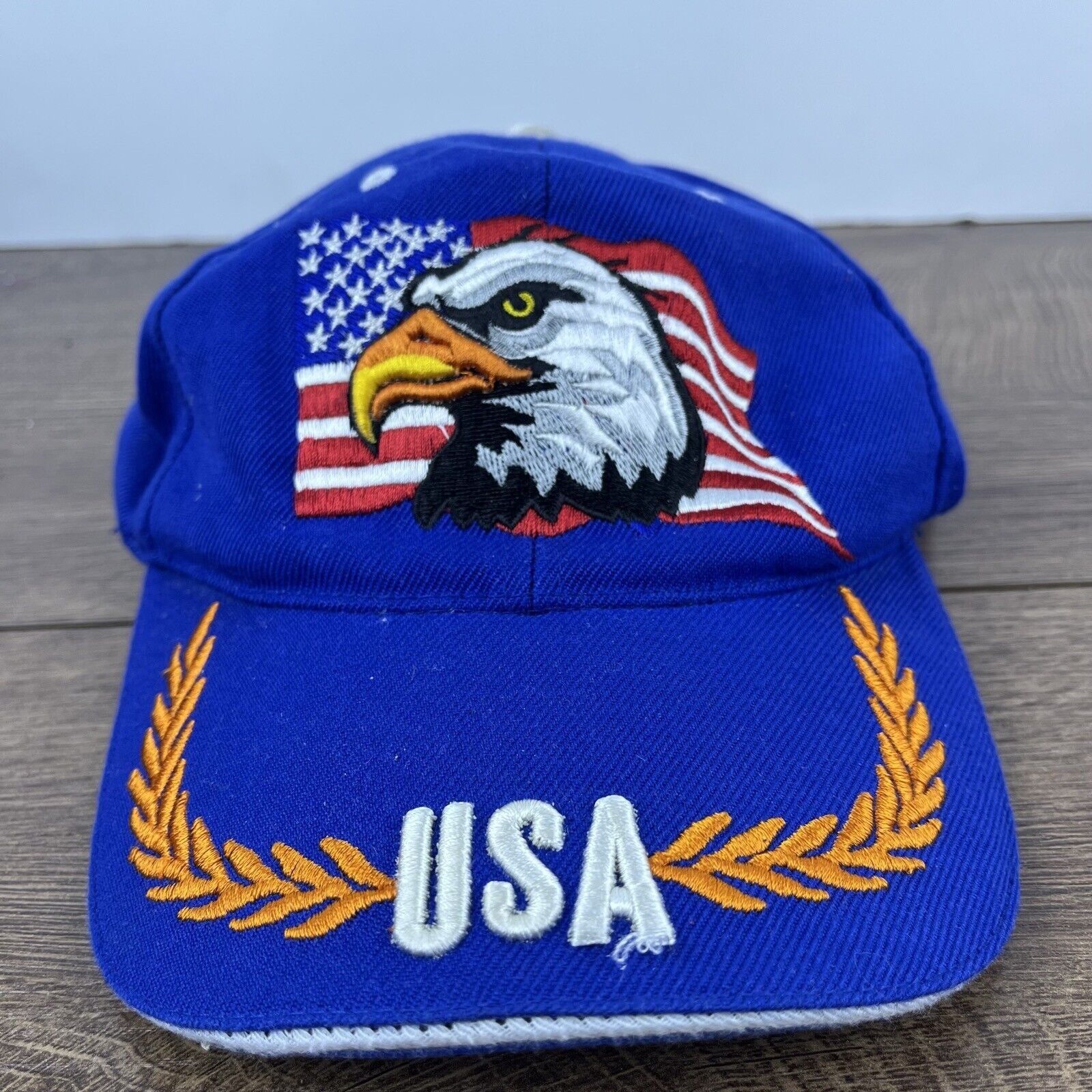 Other Bald Eagle Hat USA American Flag Hat Blue Adjustable Hat Blu Size ONE SIZE - 1 Thumbnail