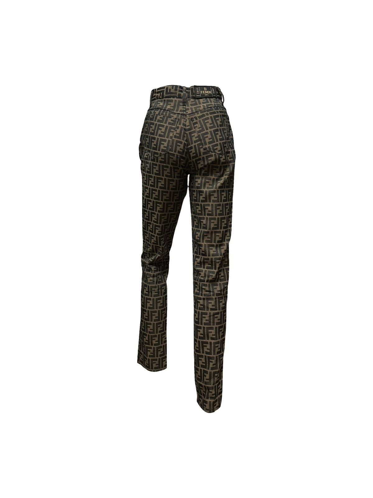 Fendi FENDI Vintage FF Zucca Monogram High Rise Straight Leg Pants Size 28" / US 6 / IT 42 - 2 Thumbnail