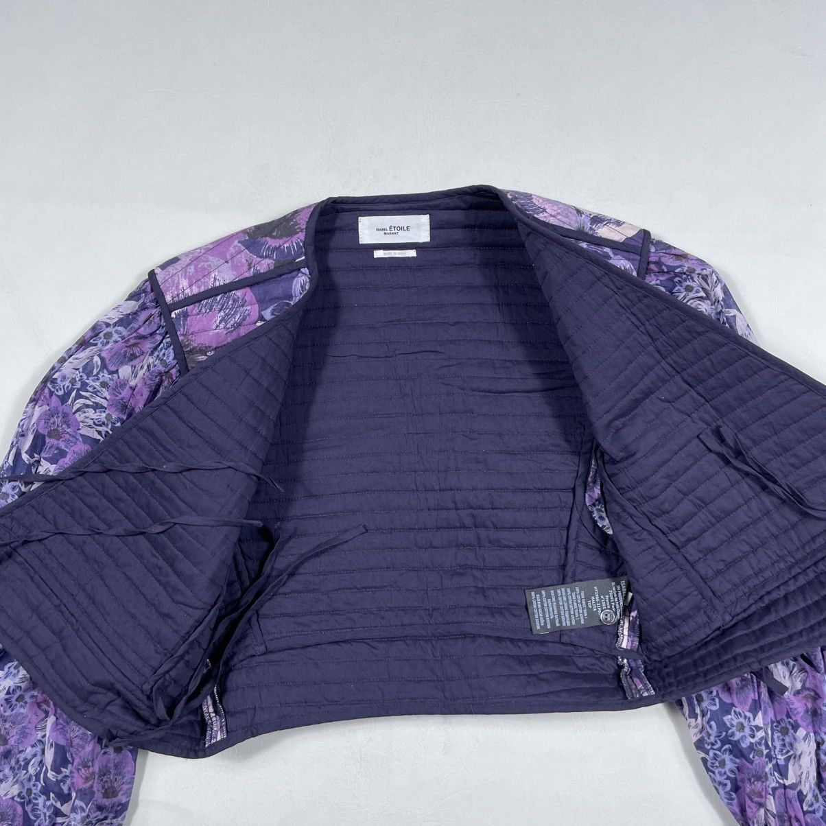 Isabel Marant Etoile ISABEL ÉTOILE MARANT PURPLE HALITA FLORAL CROPPED BLOUSE Size XS / US 0-2 / IT 36-38 - 8 Thumbnail
