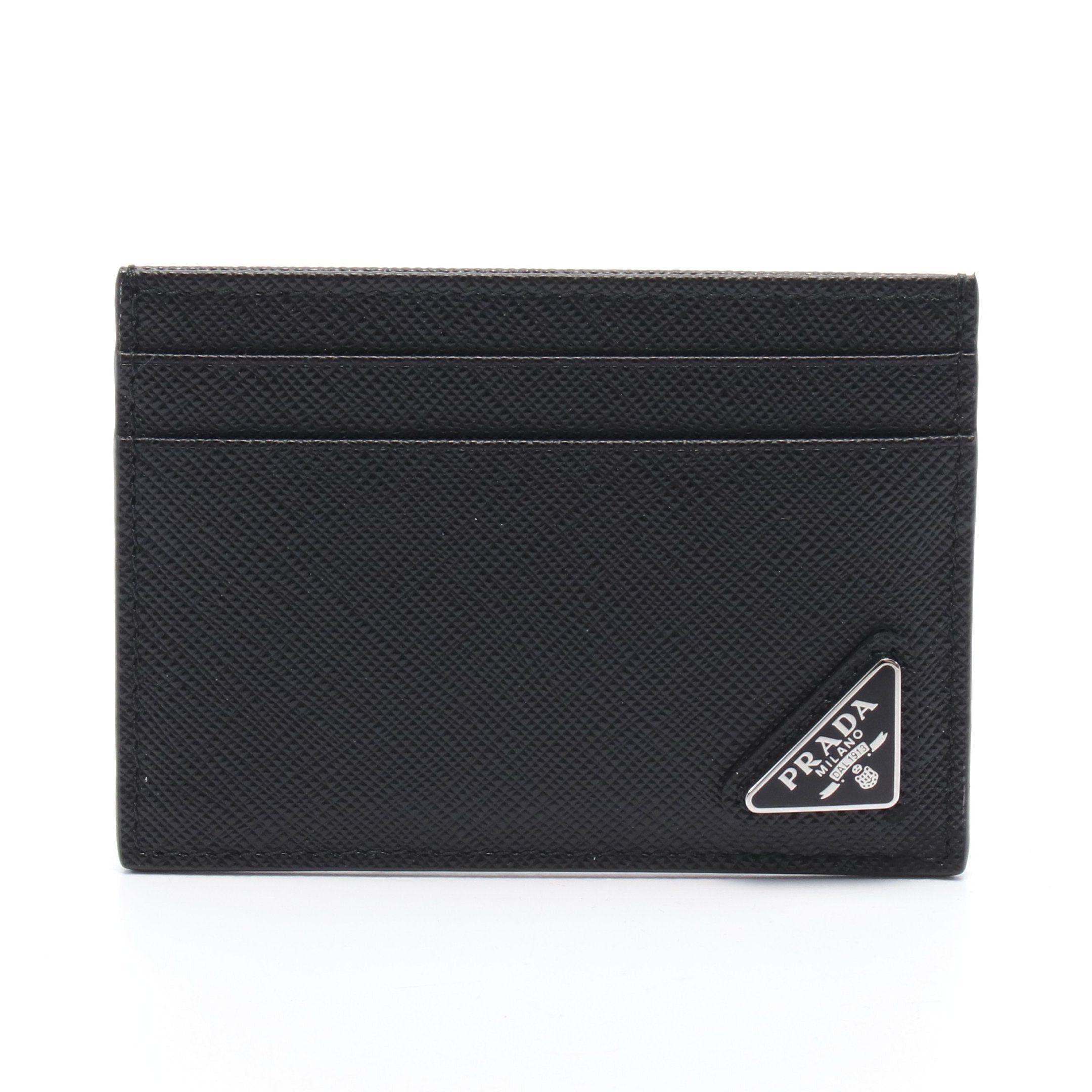 Prada Prada Card Case Leather Black Size ONE SIZE - 1 Thumbnail