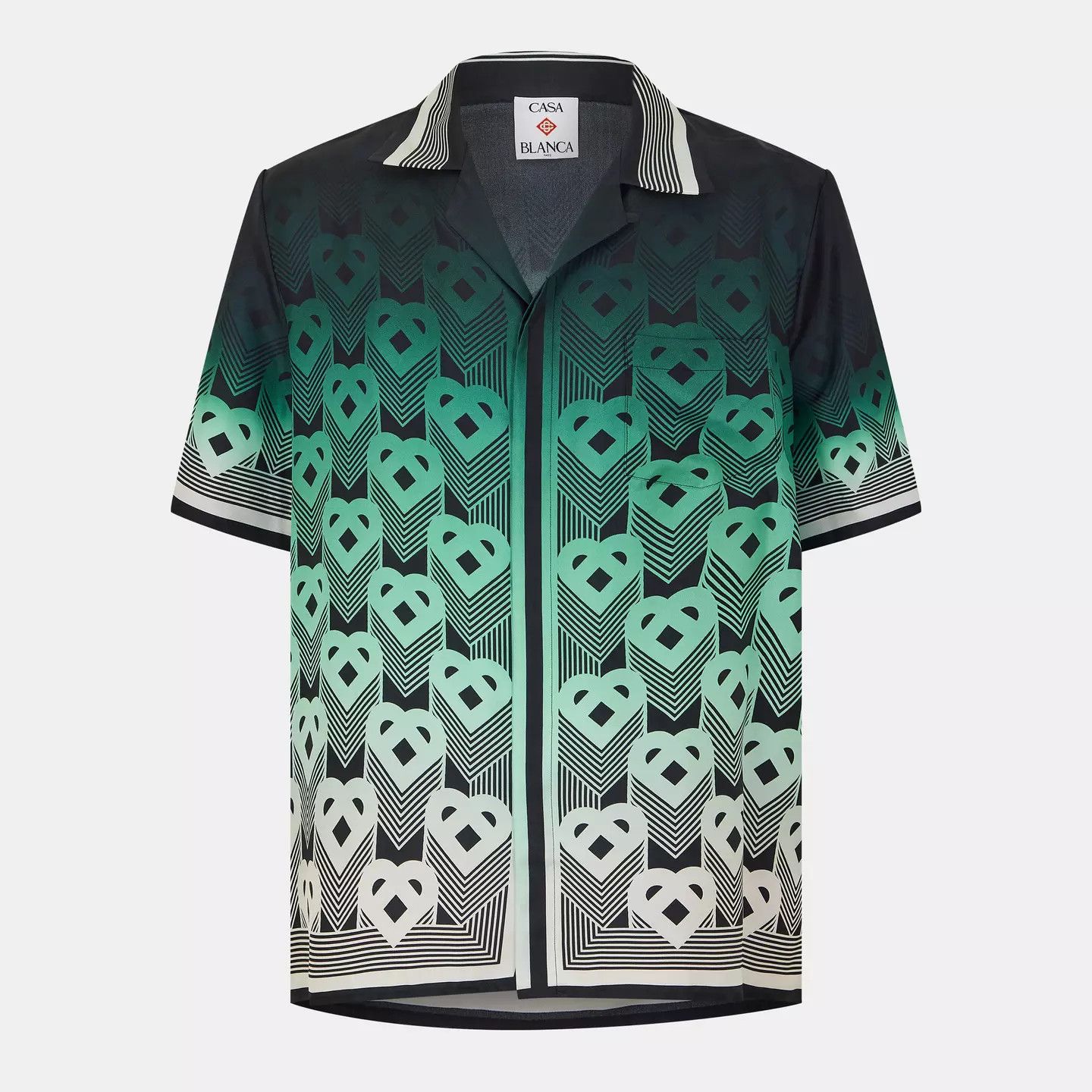 Casablanca o1g2r1mq0426 Mono Silk Short Sleeve Bowling Shirt Multicolor Size US M / EU 48-50 / 2 - 1 Thumbnail