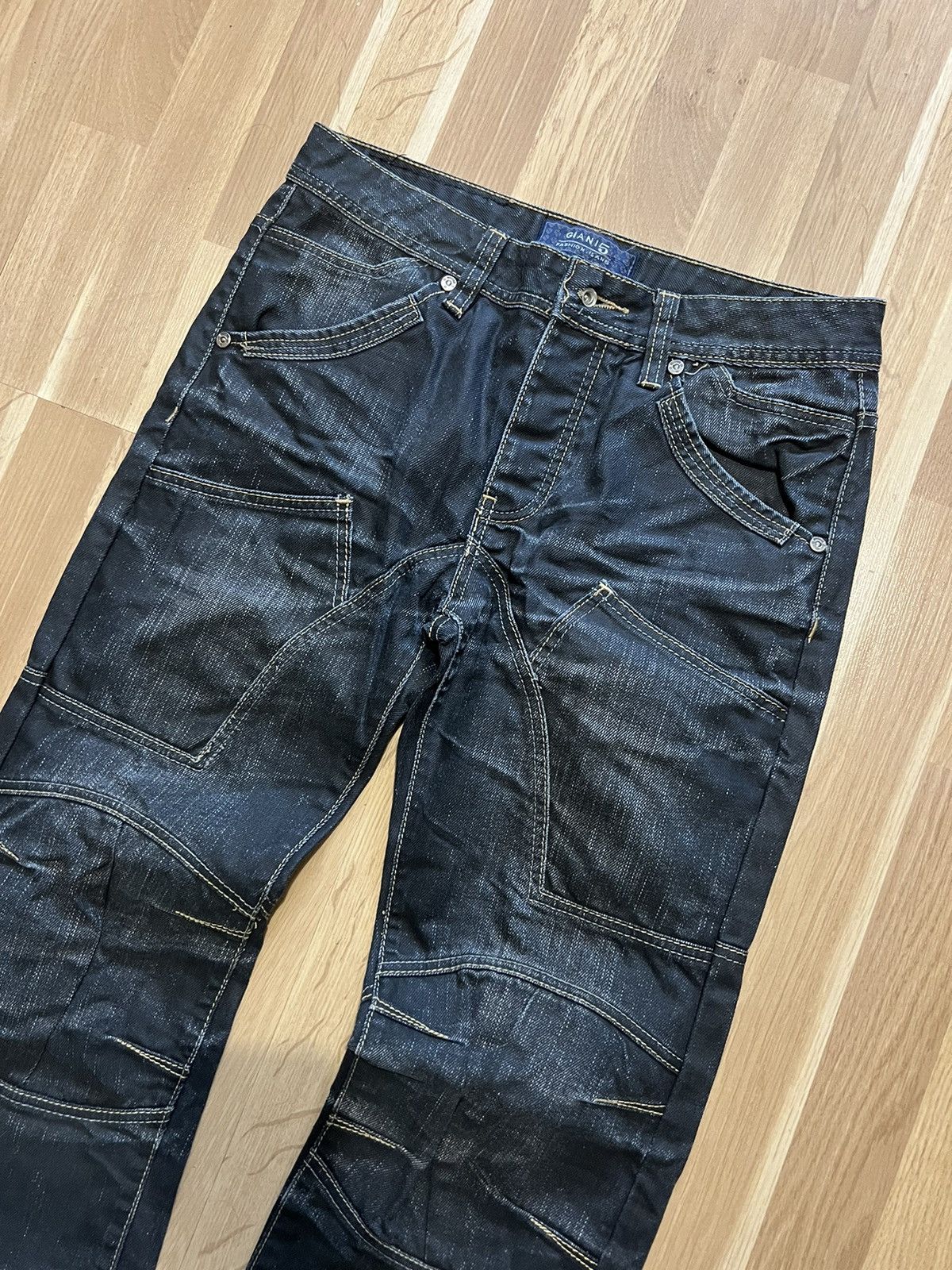 If Six Was Nine × Vintage Vintage washed jeans junya watanabe style double knee Size US 32 / EU 48 - 4 Thumbnail