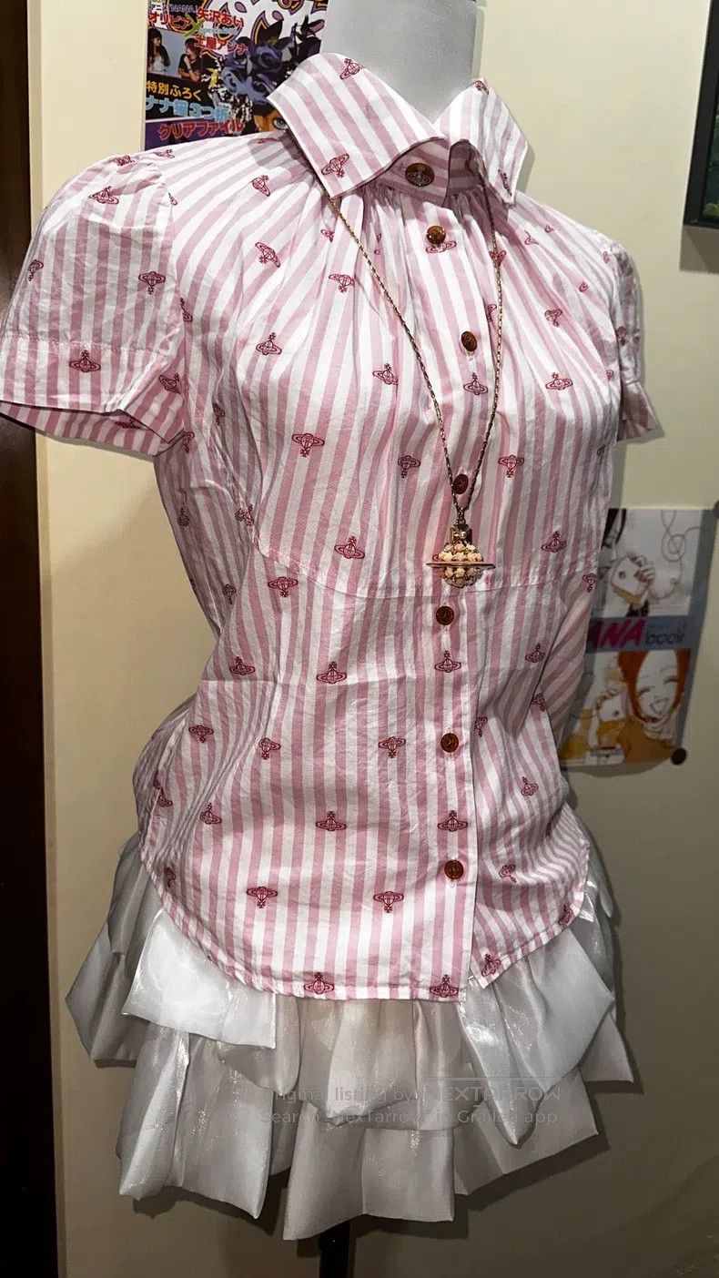 Vivienne Westwood Vivienne Westwood Pink printed doll collar blouse Size L / US 10 / IT 46 - 4 Thumbnail