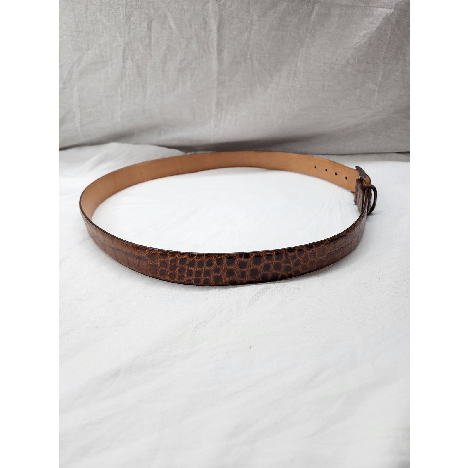 Martin Dingman Martin Dingman Leather Alligator grain brown belt sz 40 b45 Size 40 - 5 Thumbnail