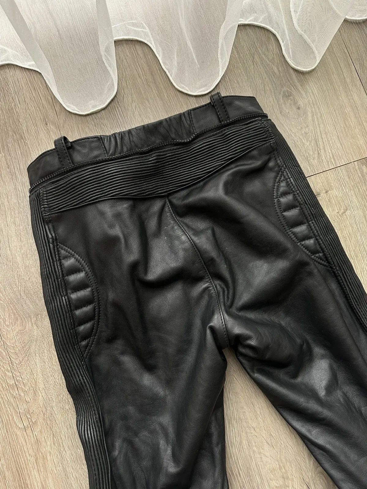 Genuine Leather × Vintage Vintage Genuine Leather Louis Moto Black pants Size US 32 / EU 48 - 11 Thumbnail