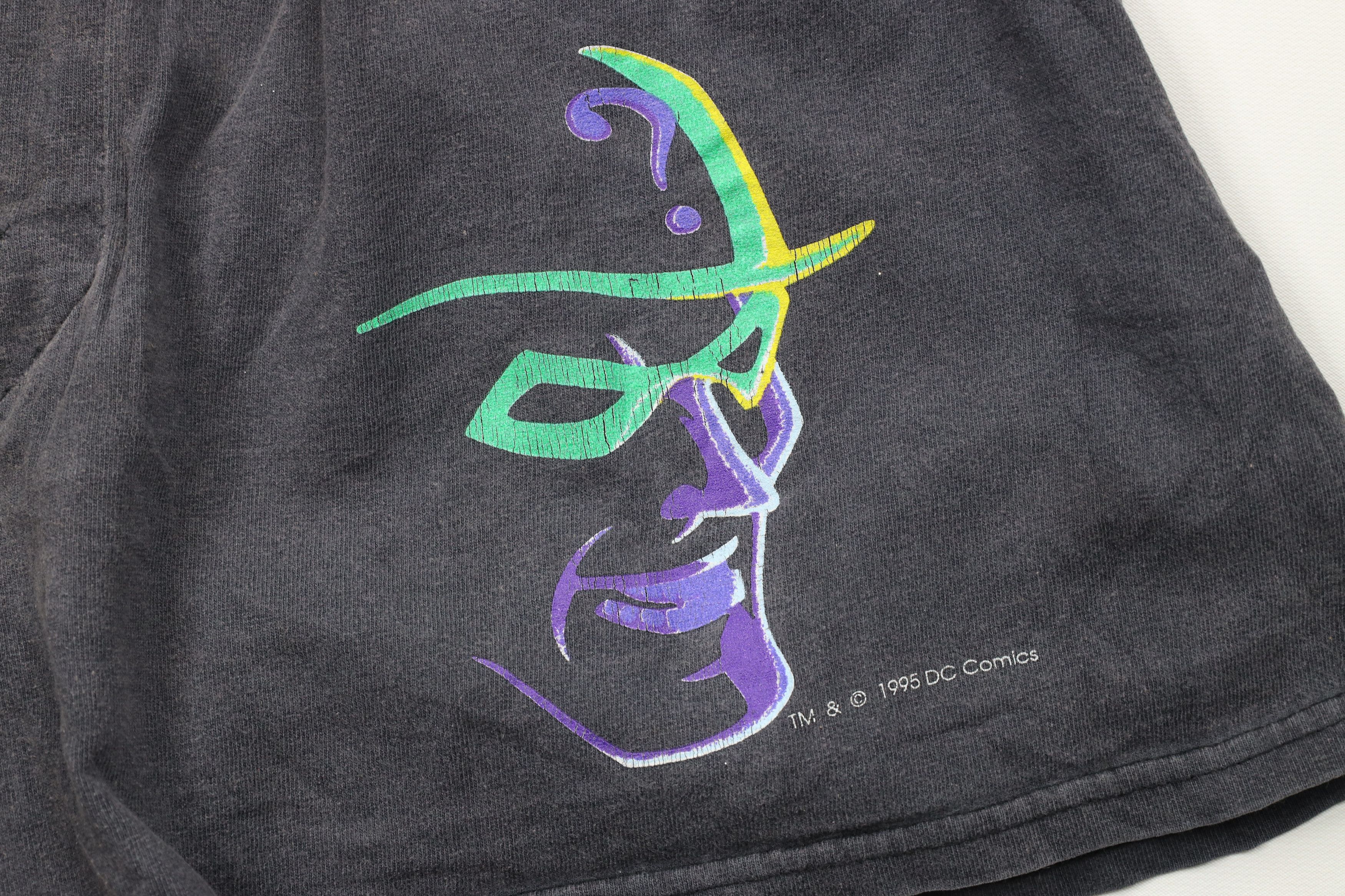 Vintage Vintage 90s Batman Faded The Riddler Boxers Shorts Black USA Size US 34 / EU 50 - 4 Thumbnail