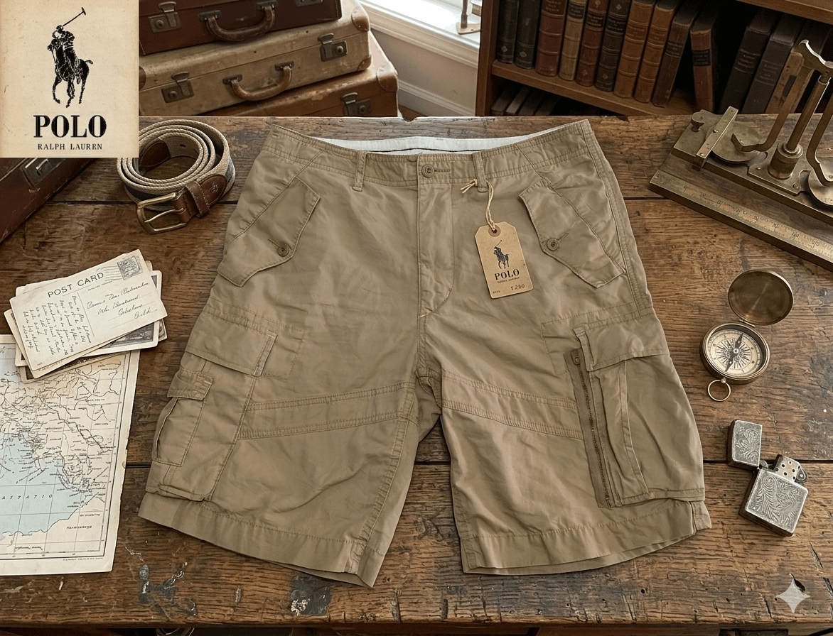 Polo Ralph Lauren Vintage Polo Ralph Lauren PRL Men's Military Cargo Shorts Size US 31 - 1 Thumbnail