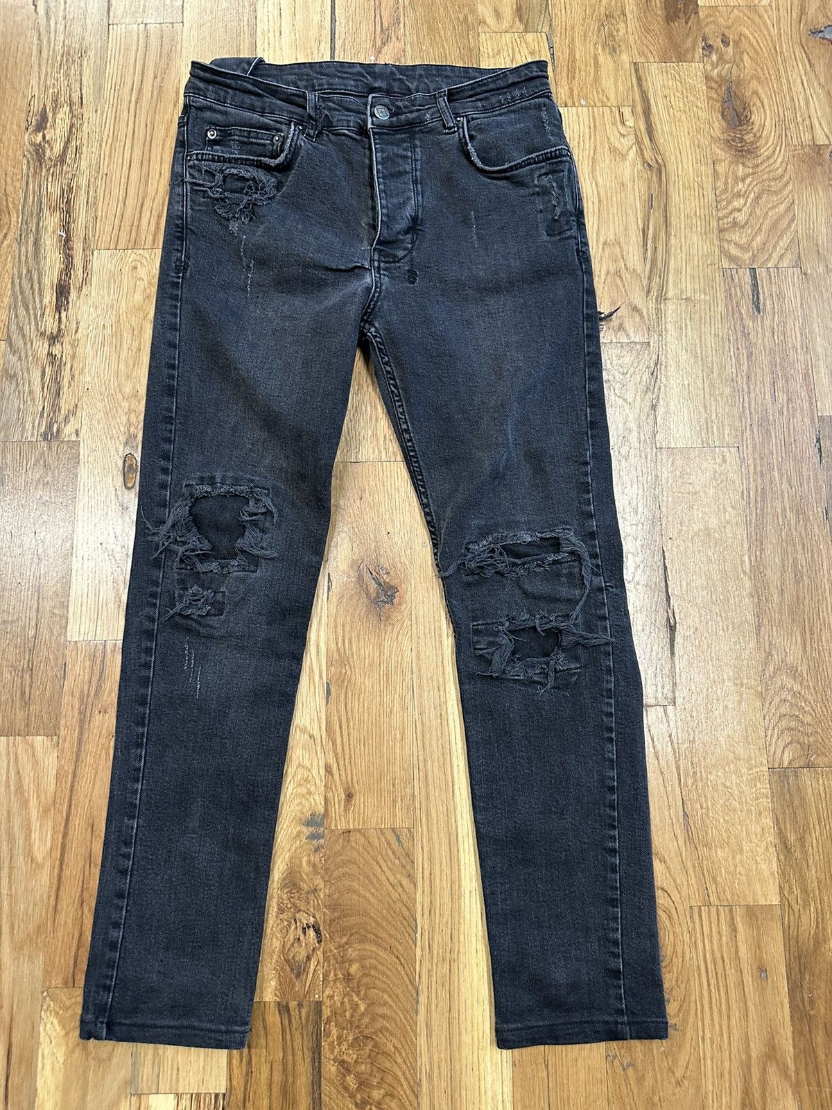 Ksubi Ksubi Knee Patch Gray Denim Jeans Size 32 Size US 32 / EU 48 - 1 Thumbnail
