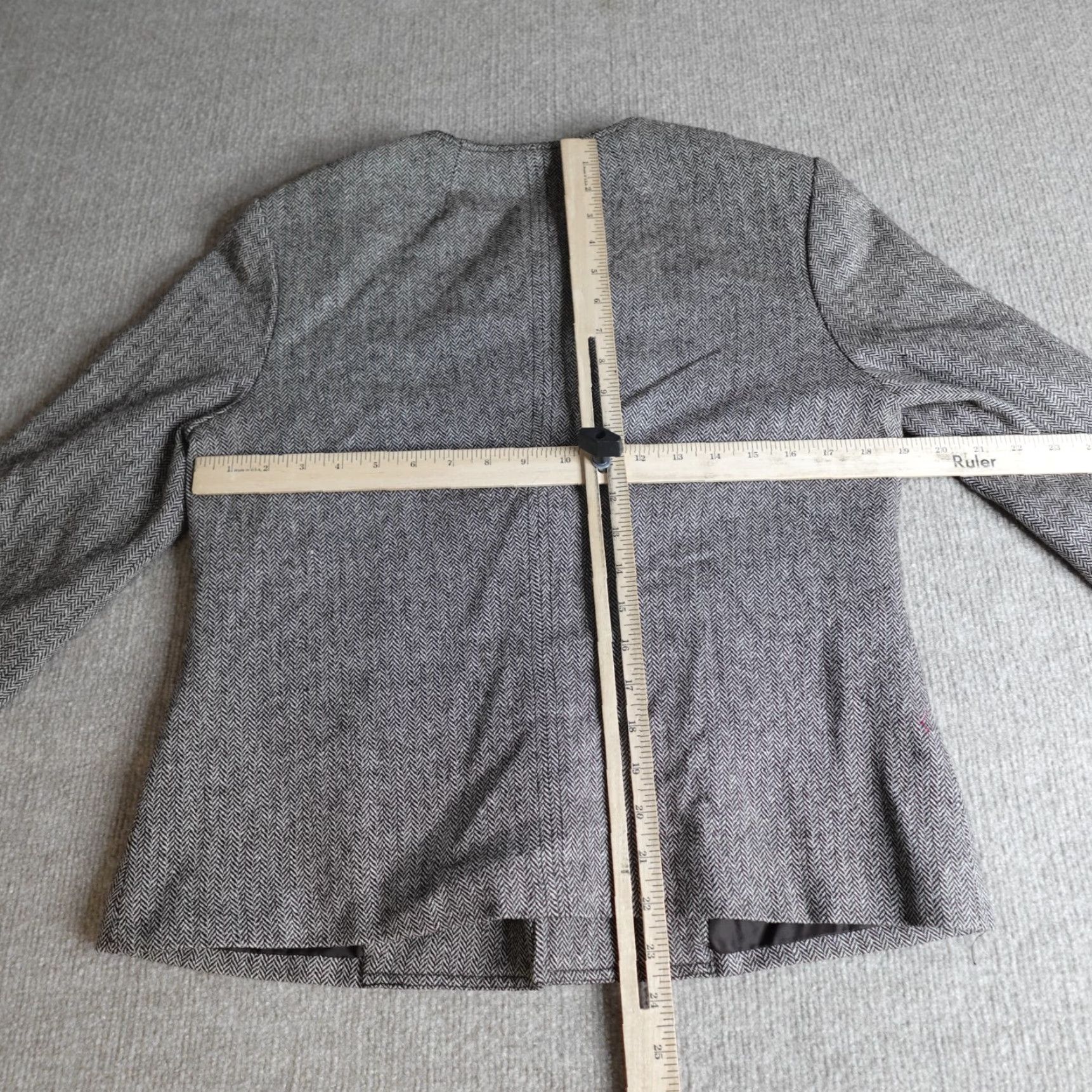 Tory Burch Tory Burch Blazer Brown Small Herringbone Tweed Jacket Front Toggle Privacy 22061513 Size S / US 4 / IT 40 - 7 Thumbnail