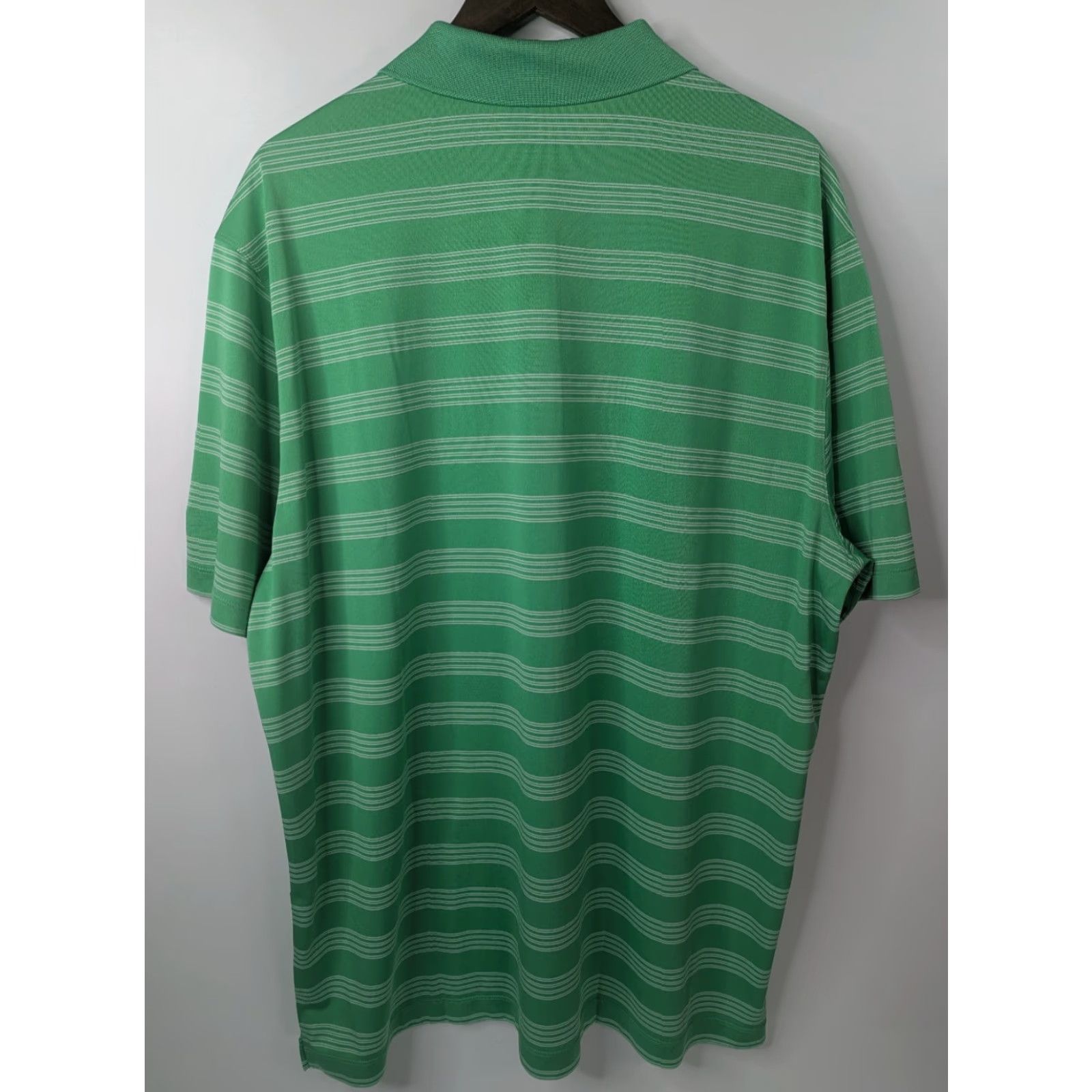 Nike Nike Golf Polo Shirt Mens 2XL Green Stripe Tour Performance Dri-FIT 452505-338 Size US XXL / EU 58 / 5 - 3 Thumbnail