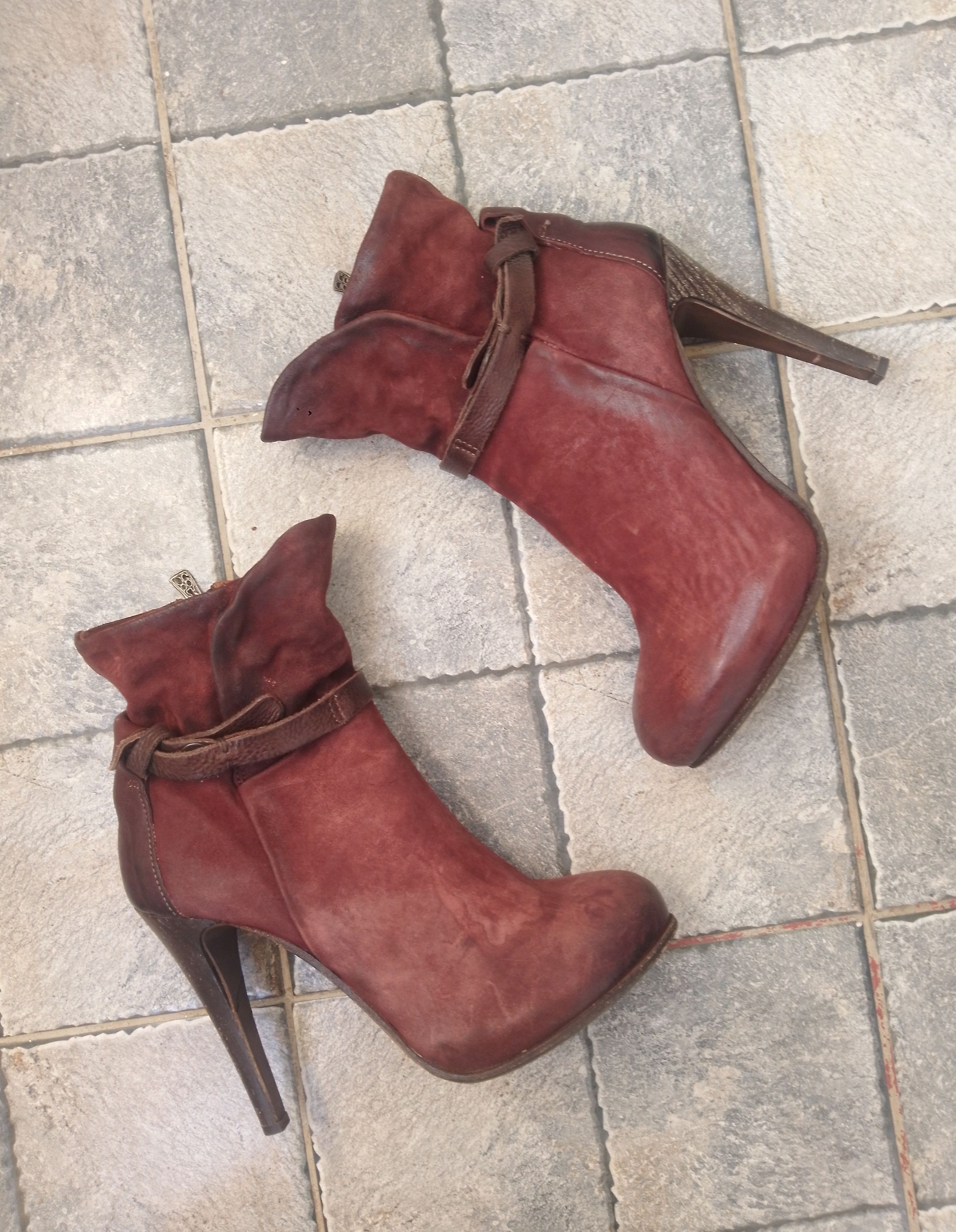 A.S.98 AS 98 Burgundy heel boots Size US 11 / IT 41 - 16 Thumbnail