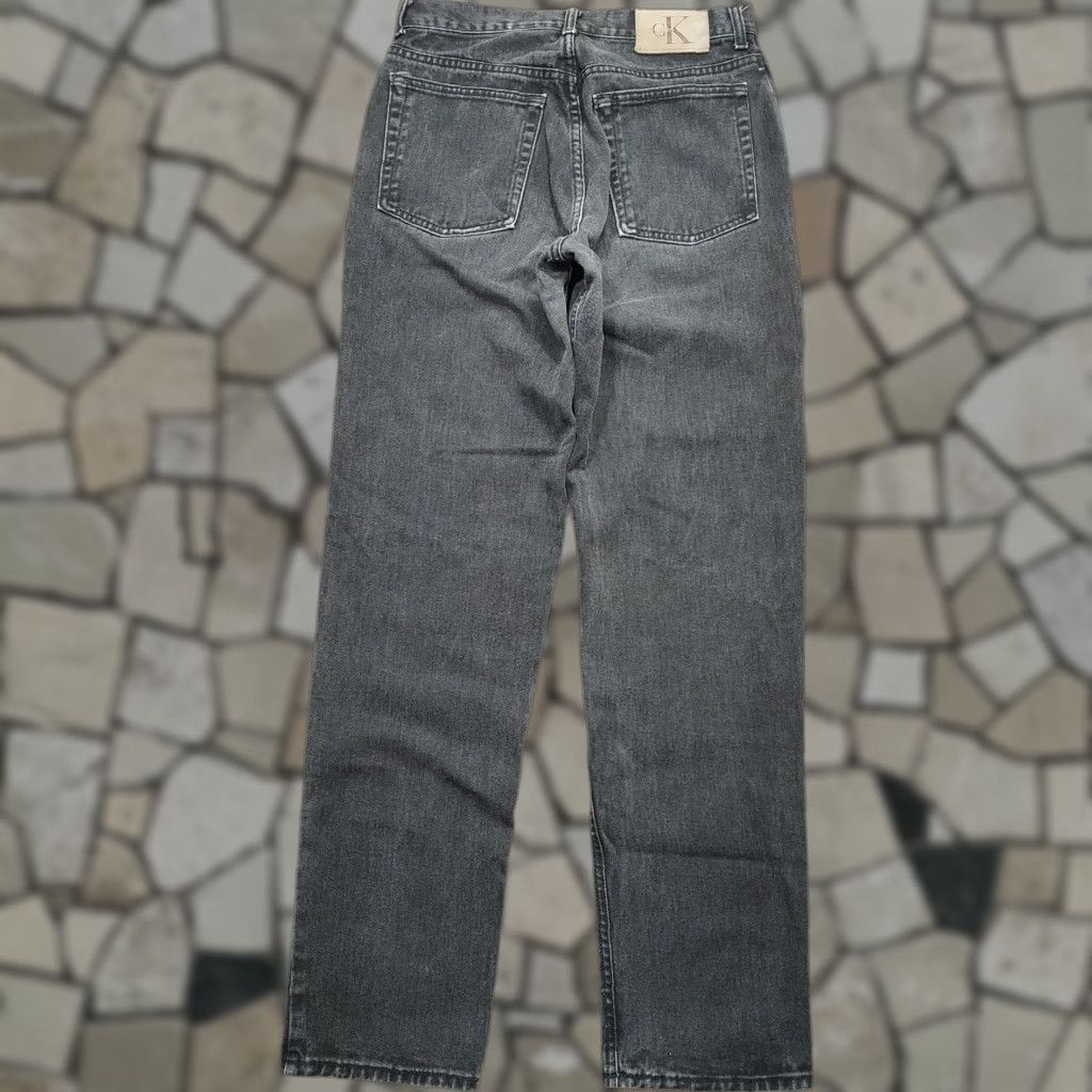 Calvin Klein VINTAGE Calvin Klein USA Made Jeans Mens 30x33 Black Denim 5-Pocket Straight Zip Calv in Easy Fit 80s 90s Retro Designer Size US 30 / EU 46 - 1 Thumbnail